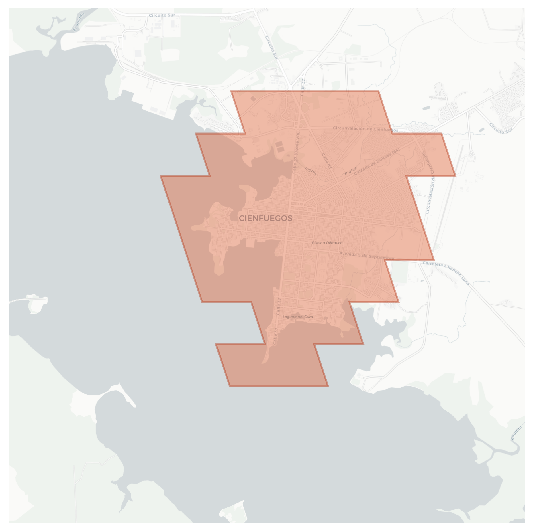 Cienfuegos geographic map