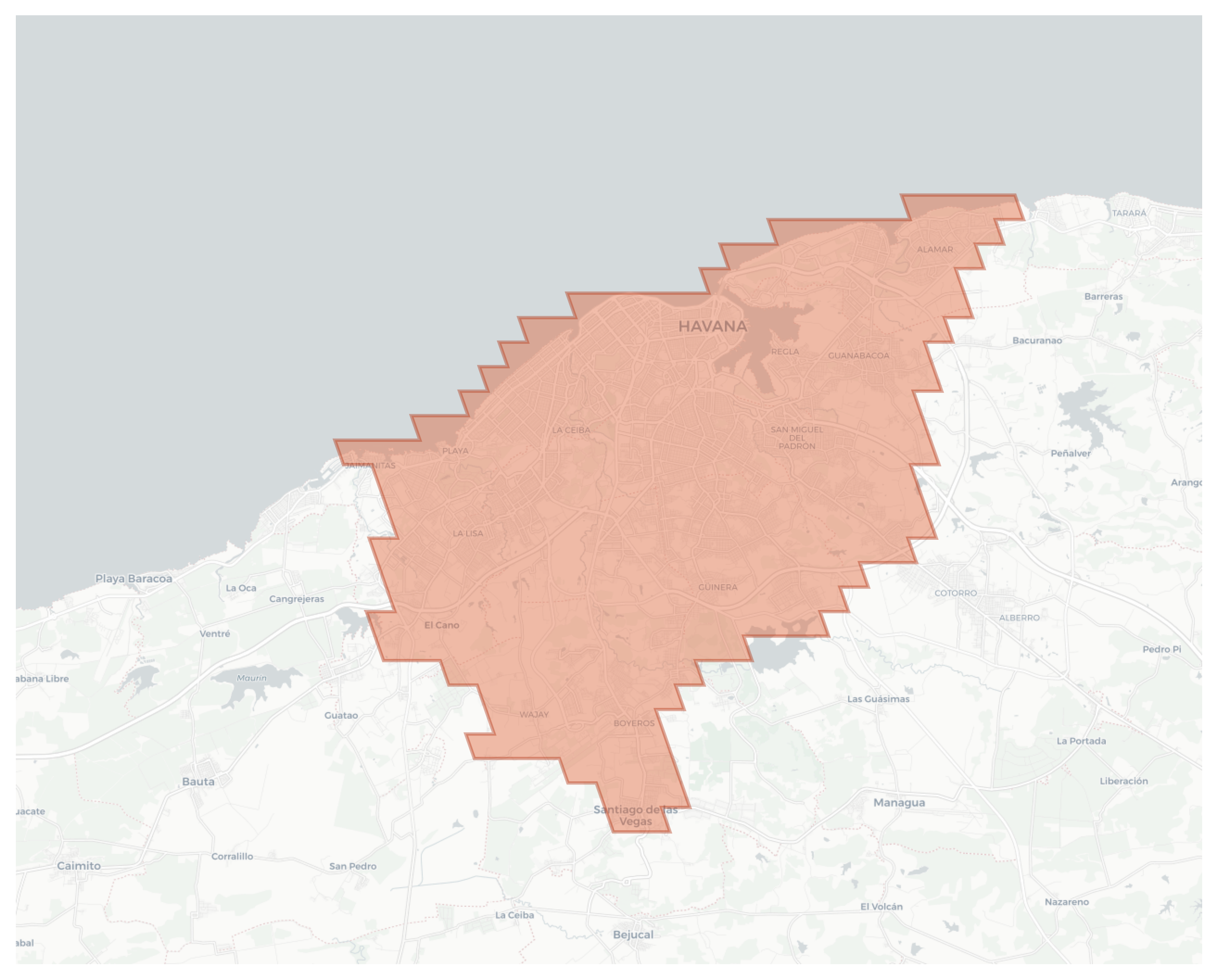 Havana geographic map