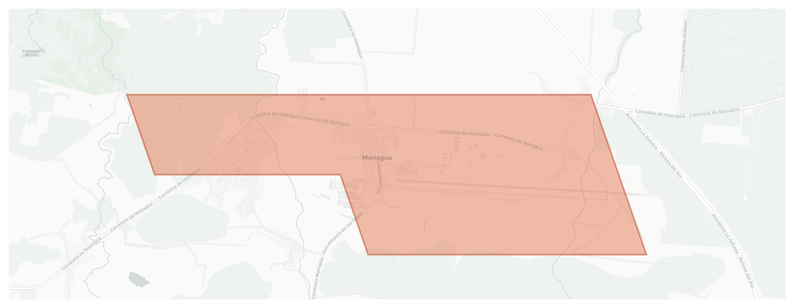 Managua geographic map