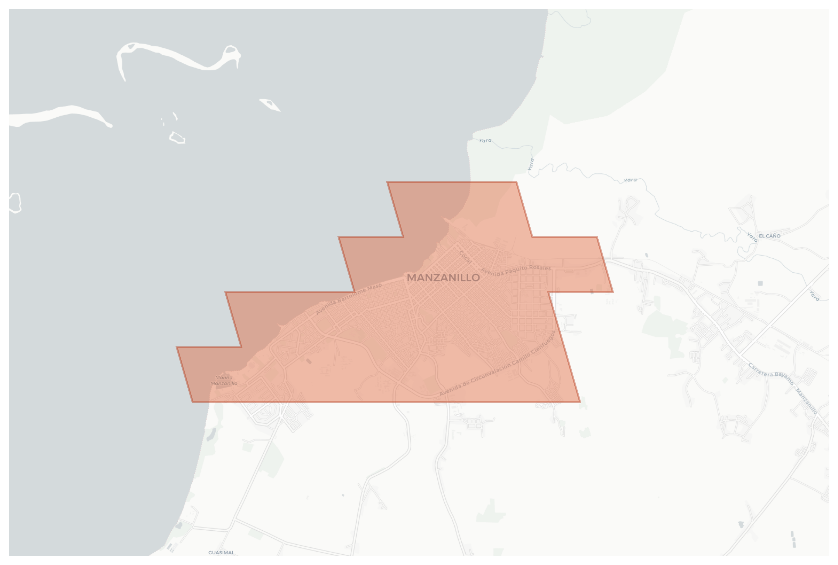 Manzanillo geographic map