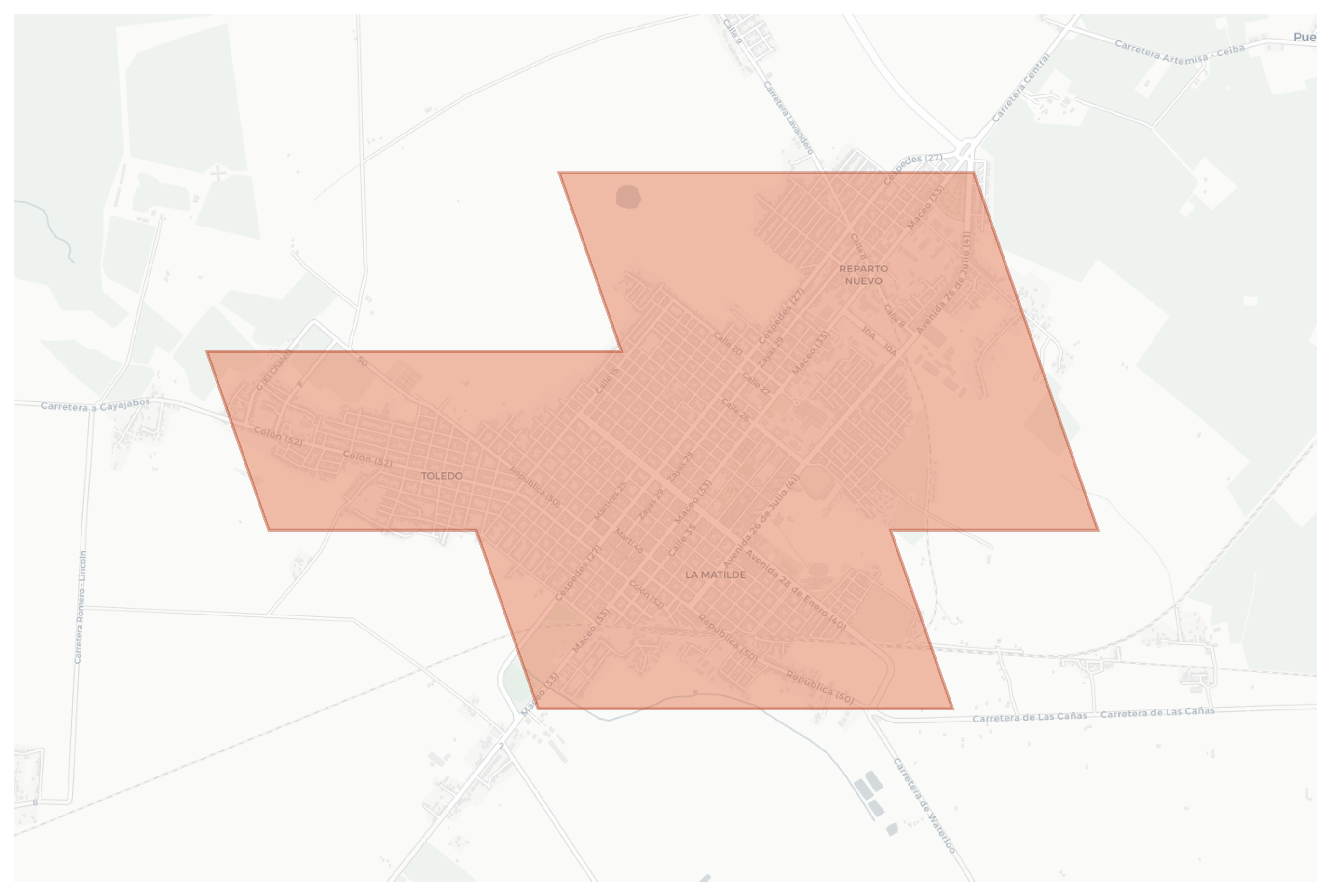 Artemisa geographic map