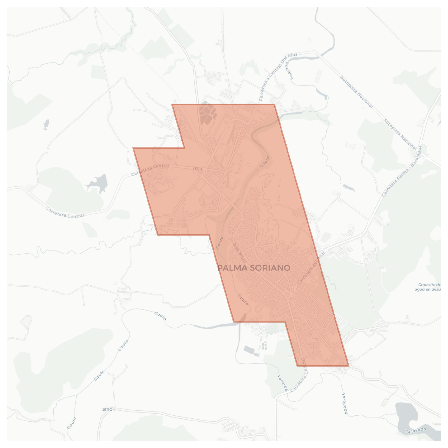 Palma Soriano geographic map