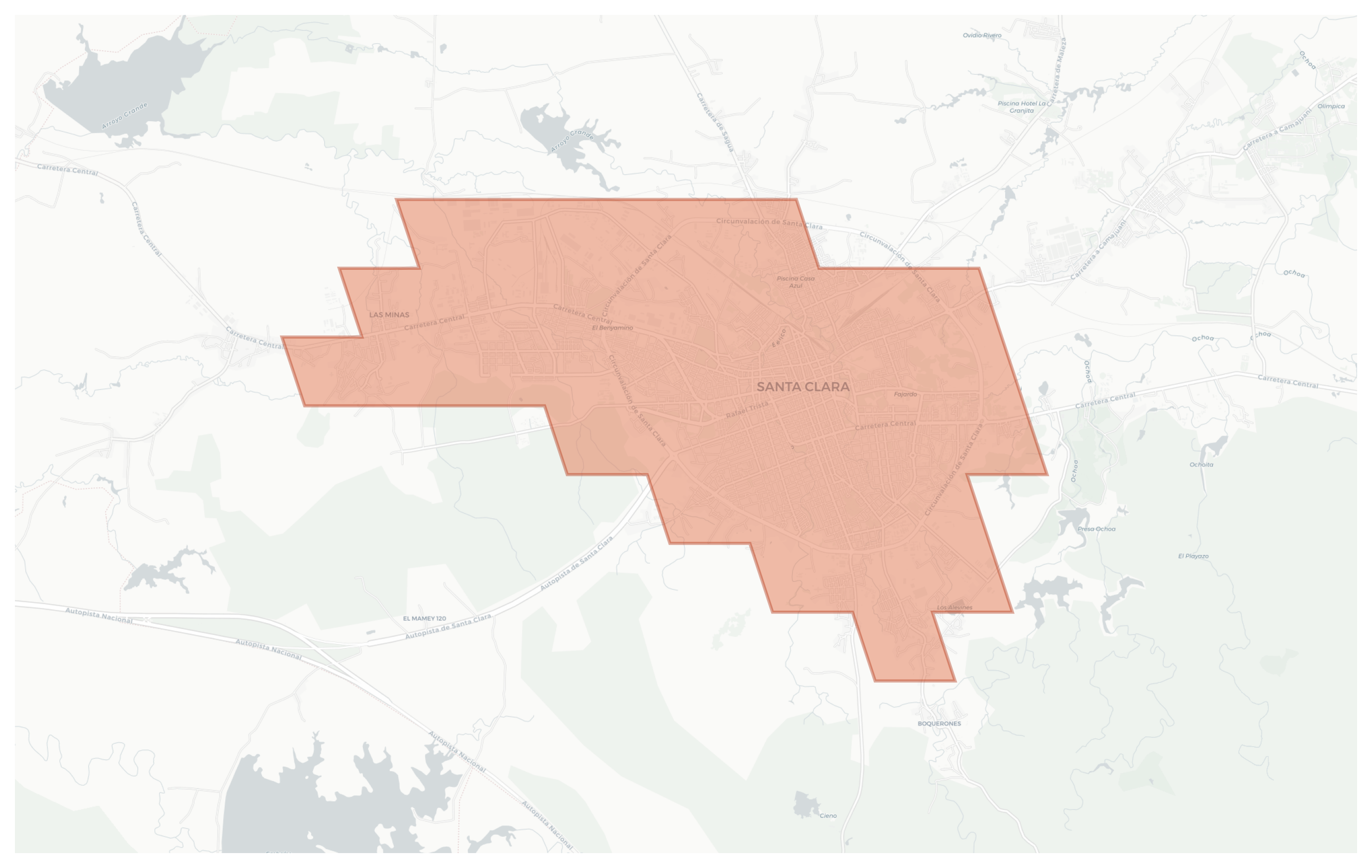 Santa Clara geographic map