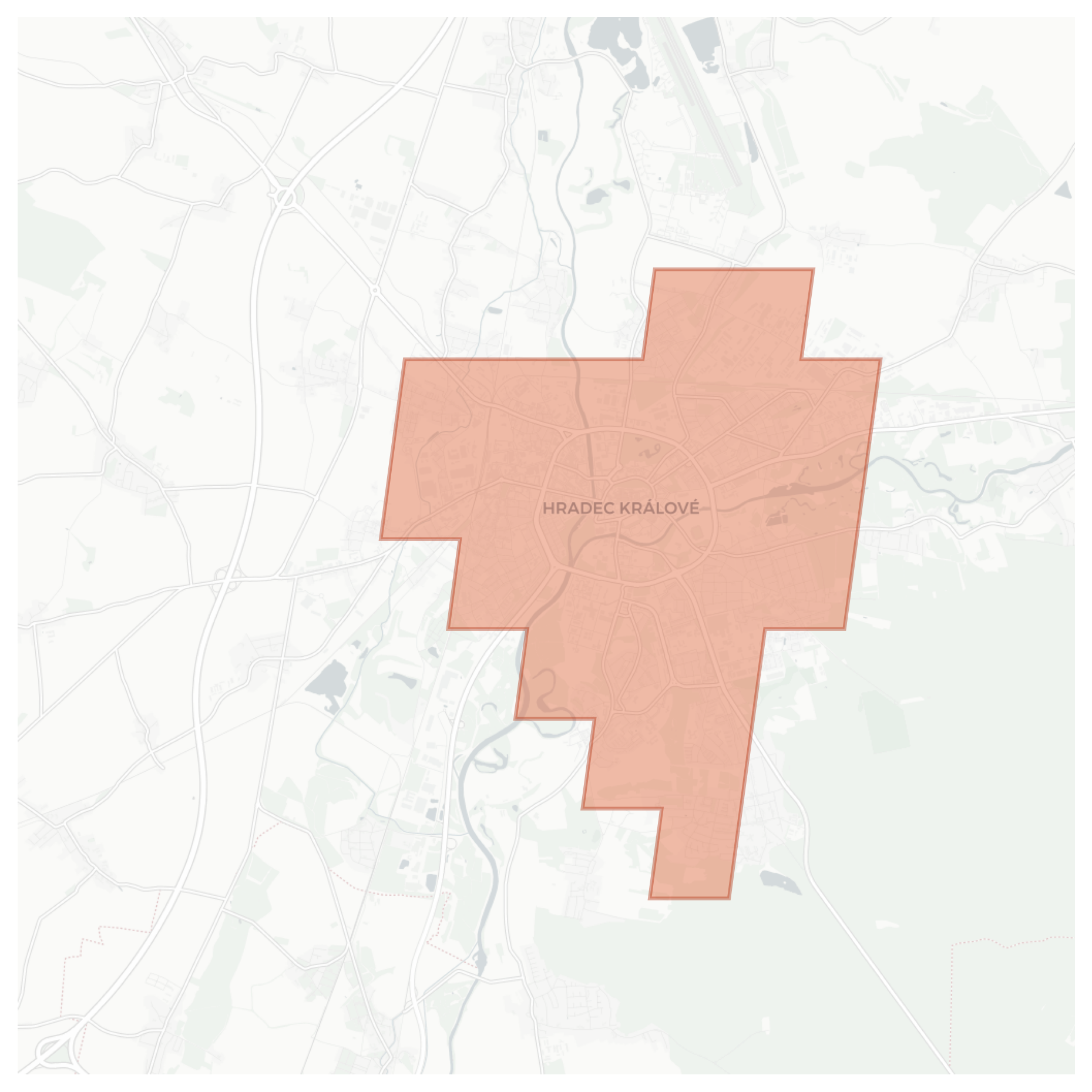 Hradec Králové geographic map