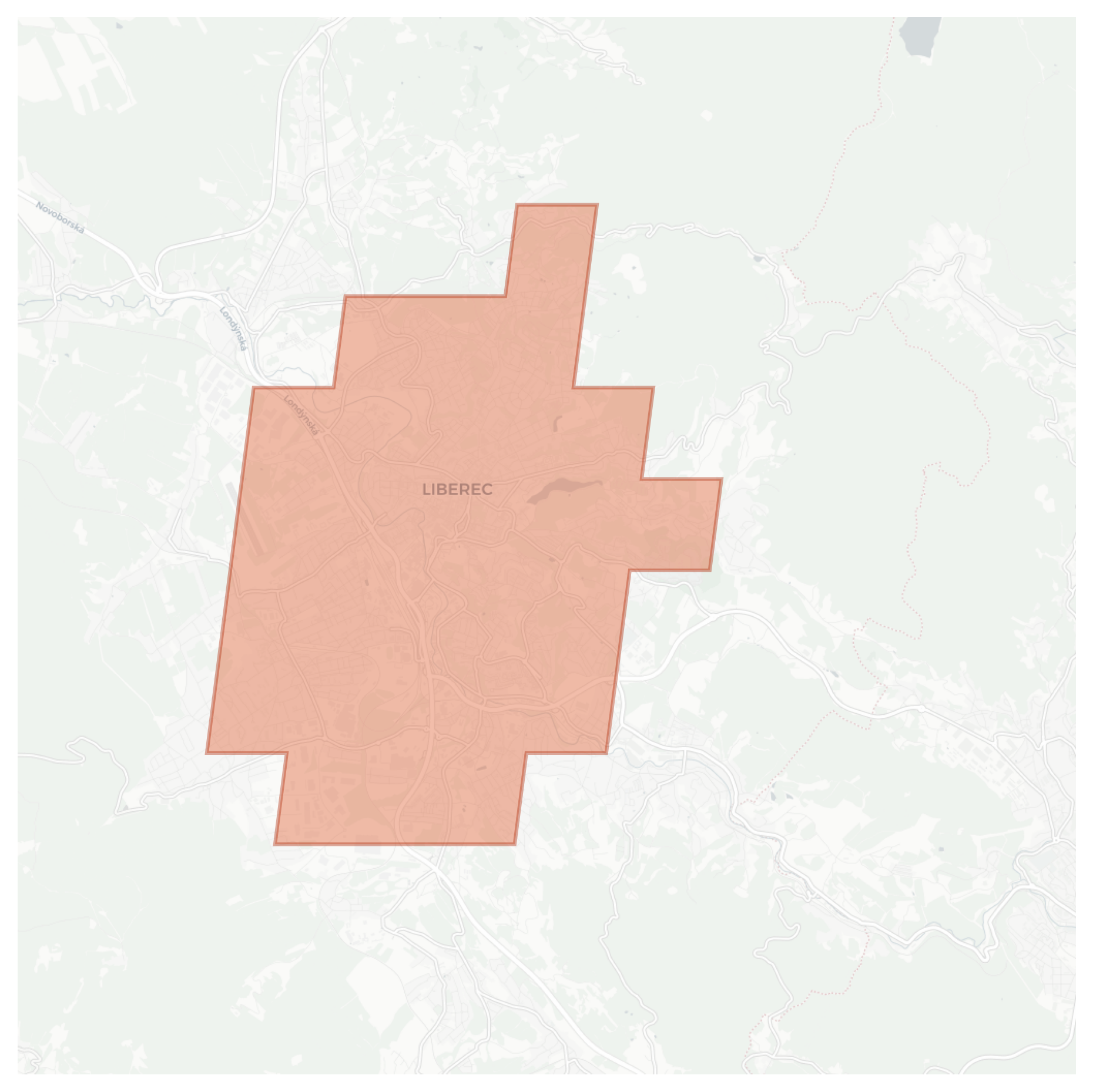 Liberec geographic map