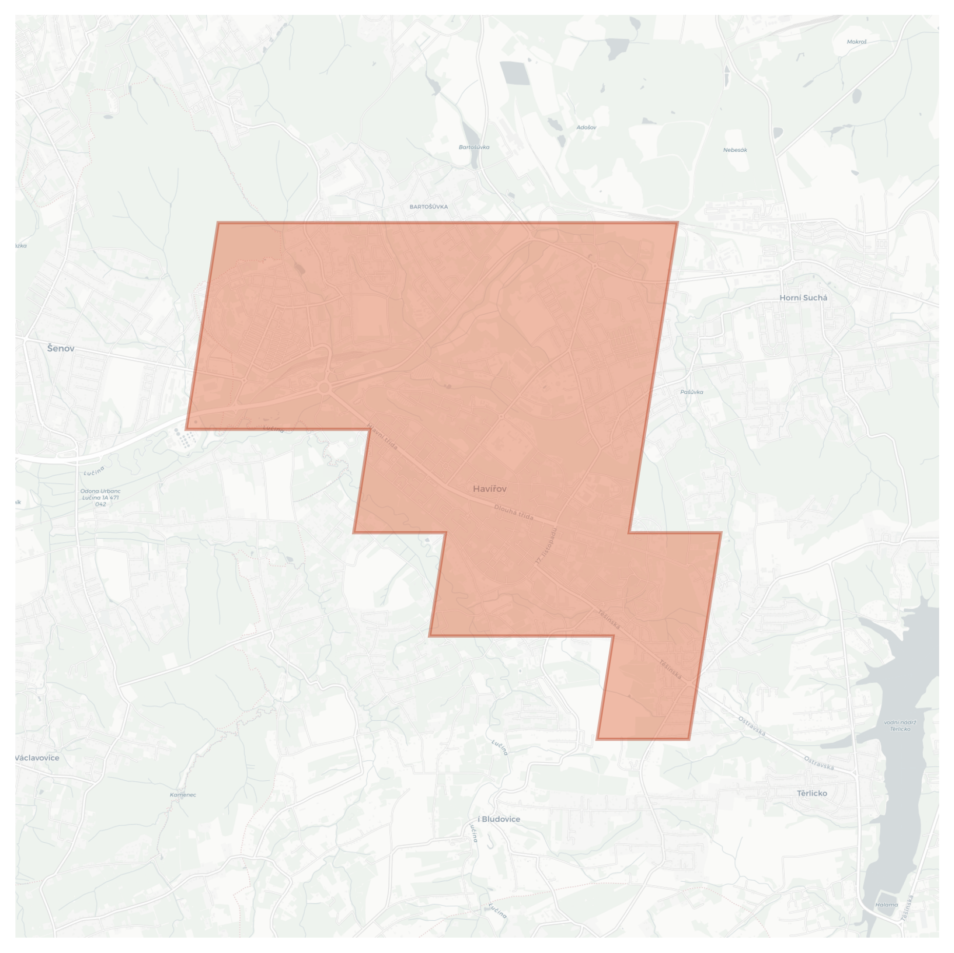 Havířov geographic map