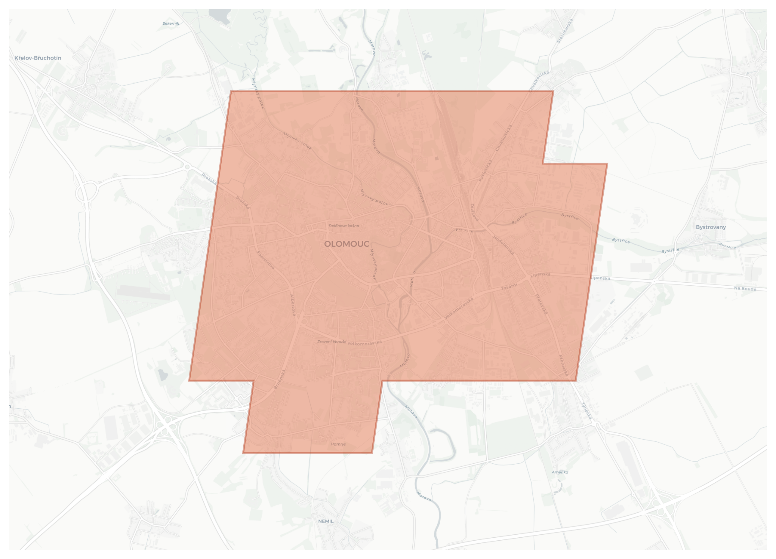 Olomouc geographic map