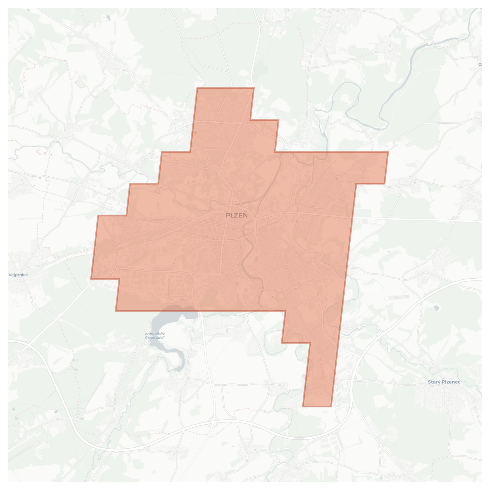 Pilsen geographic map