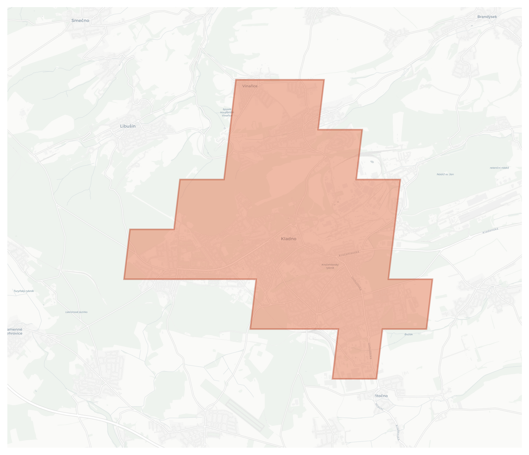 Kladno geographic map