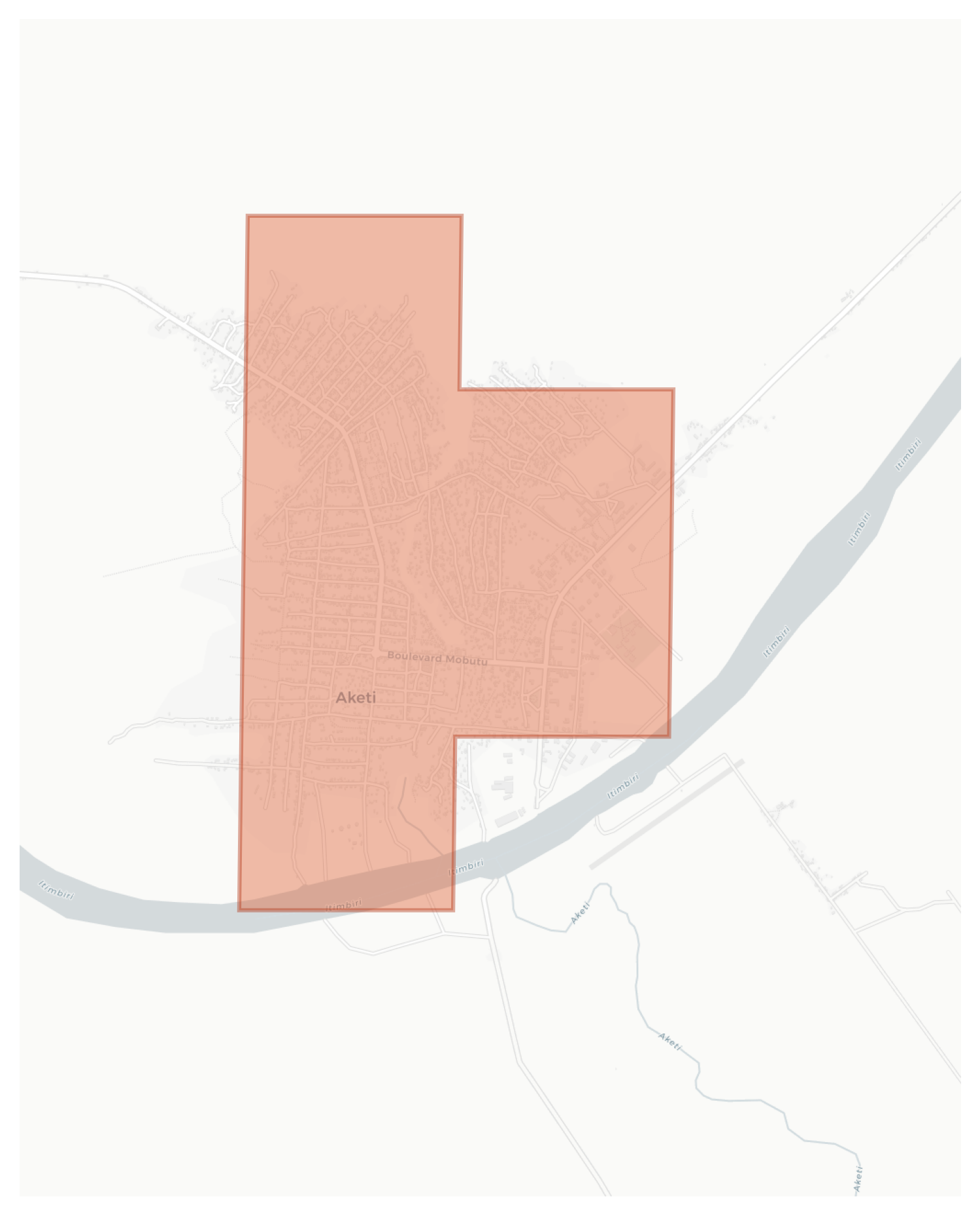 Aketi geographic map