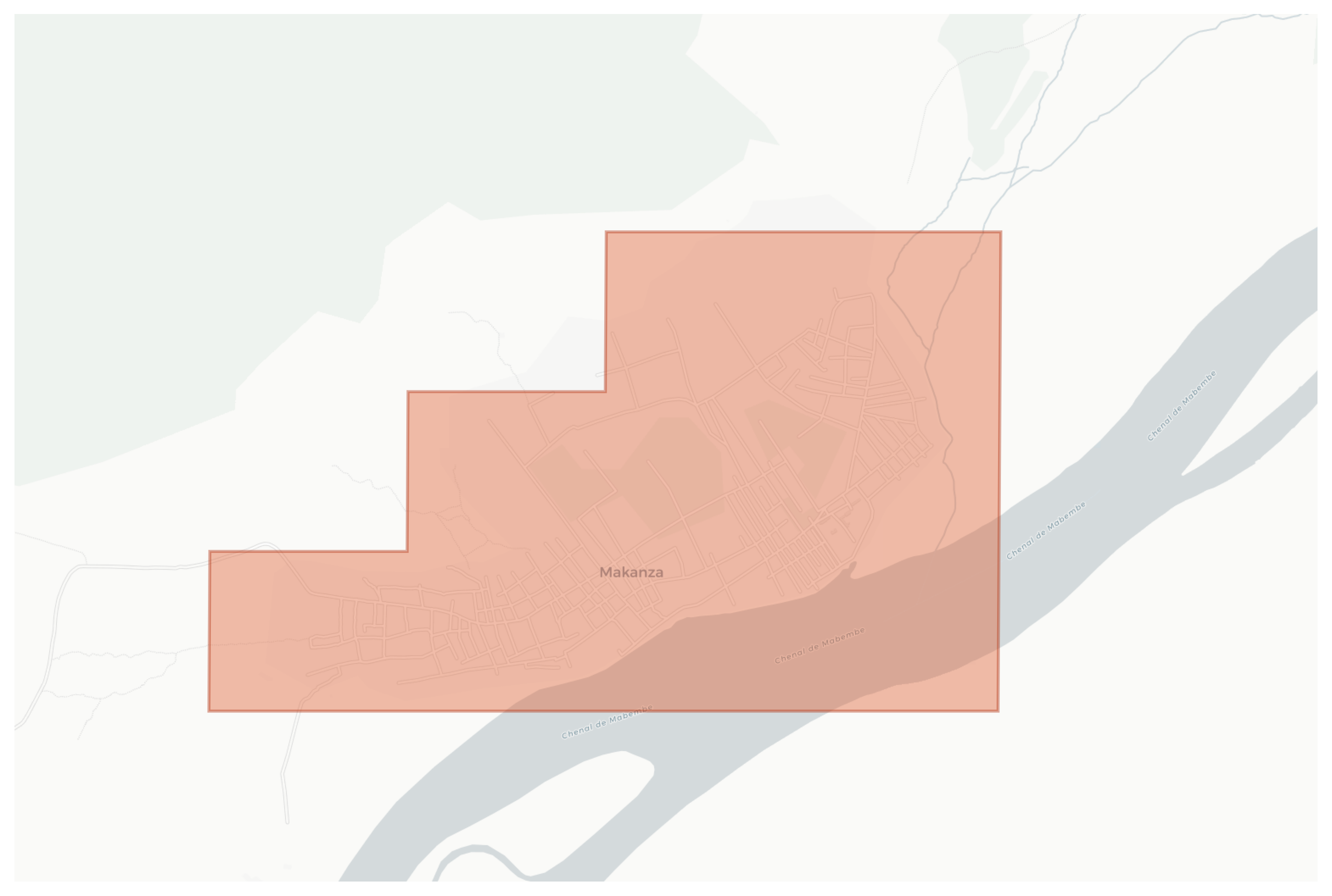 Makanza geographic map