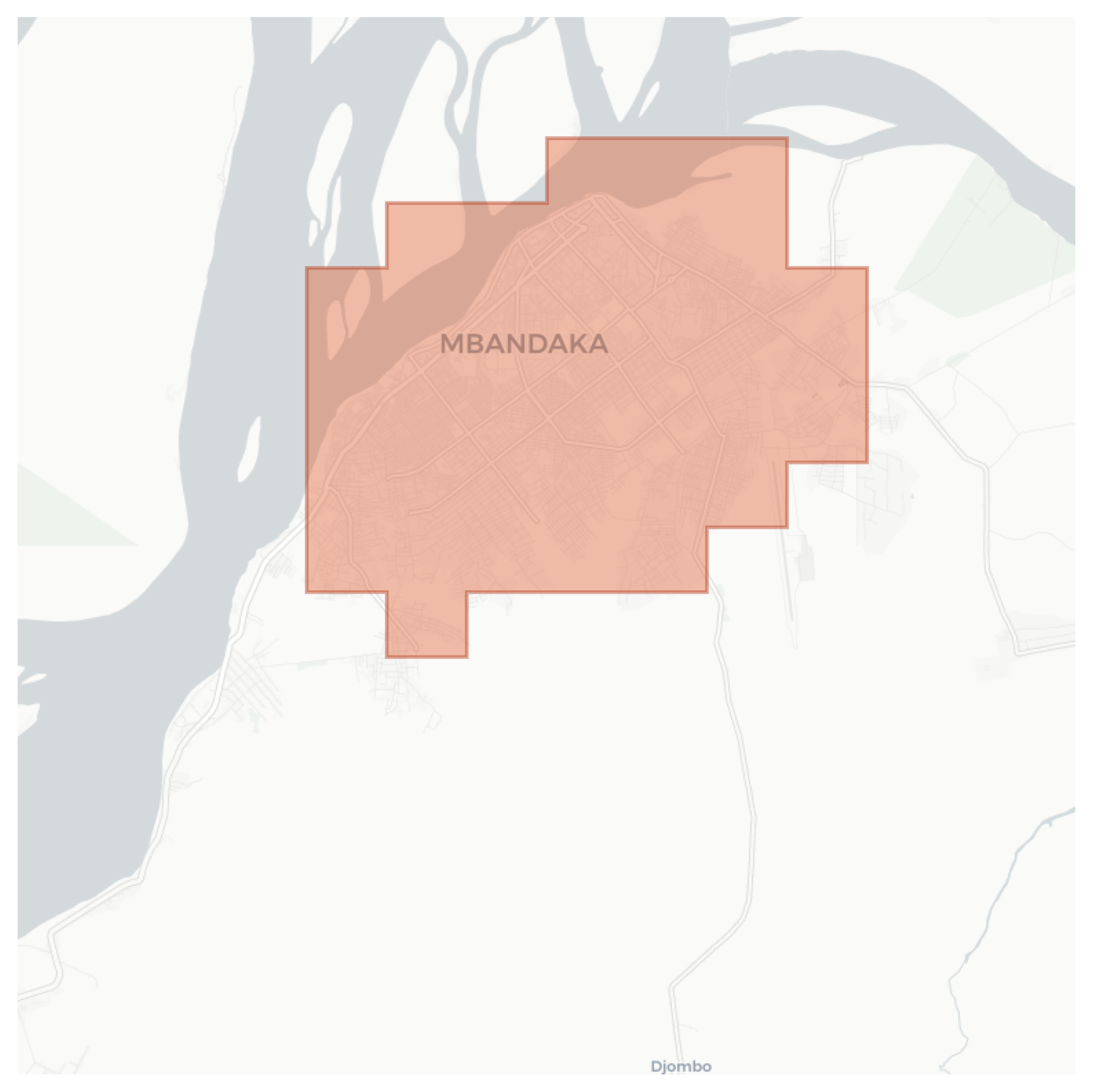 Mbandaka geographic map