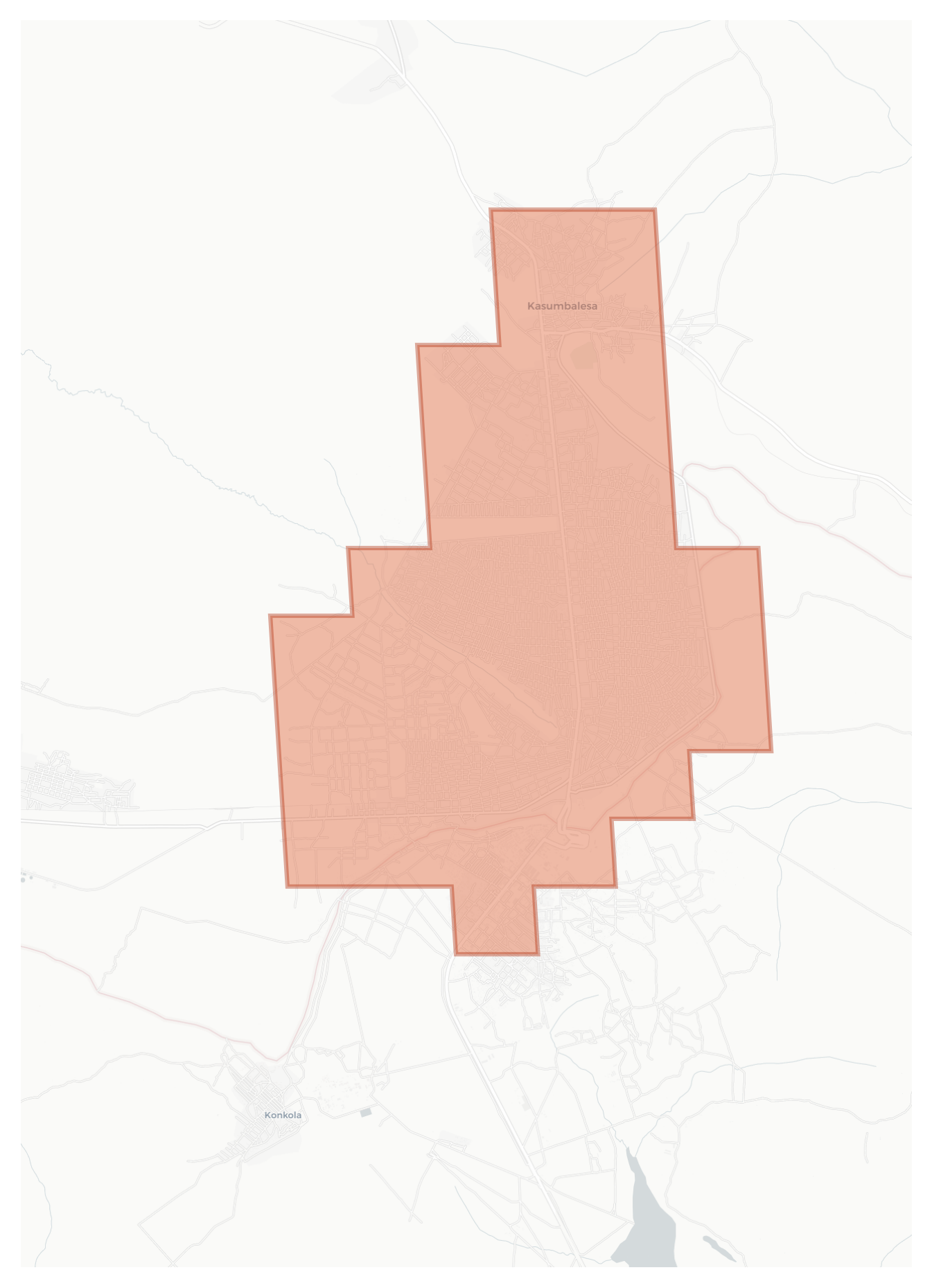 Kasumbalesa geographic map