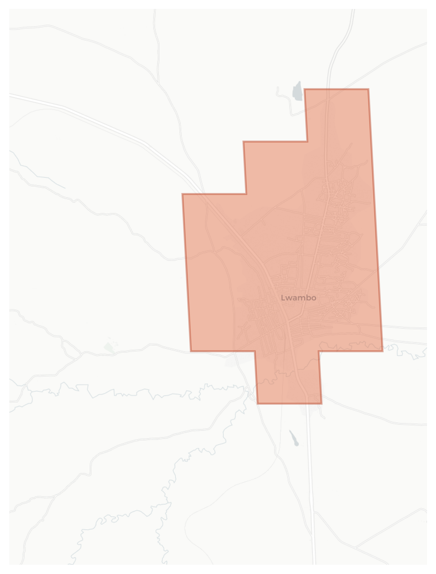 Lwambo geographic map