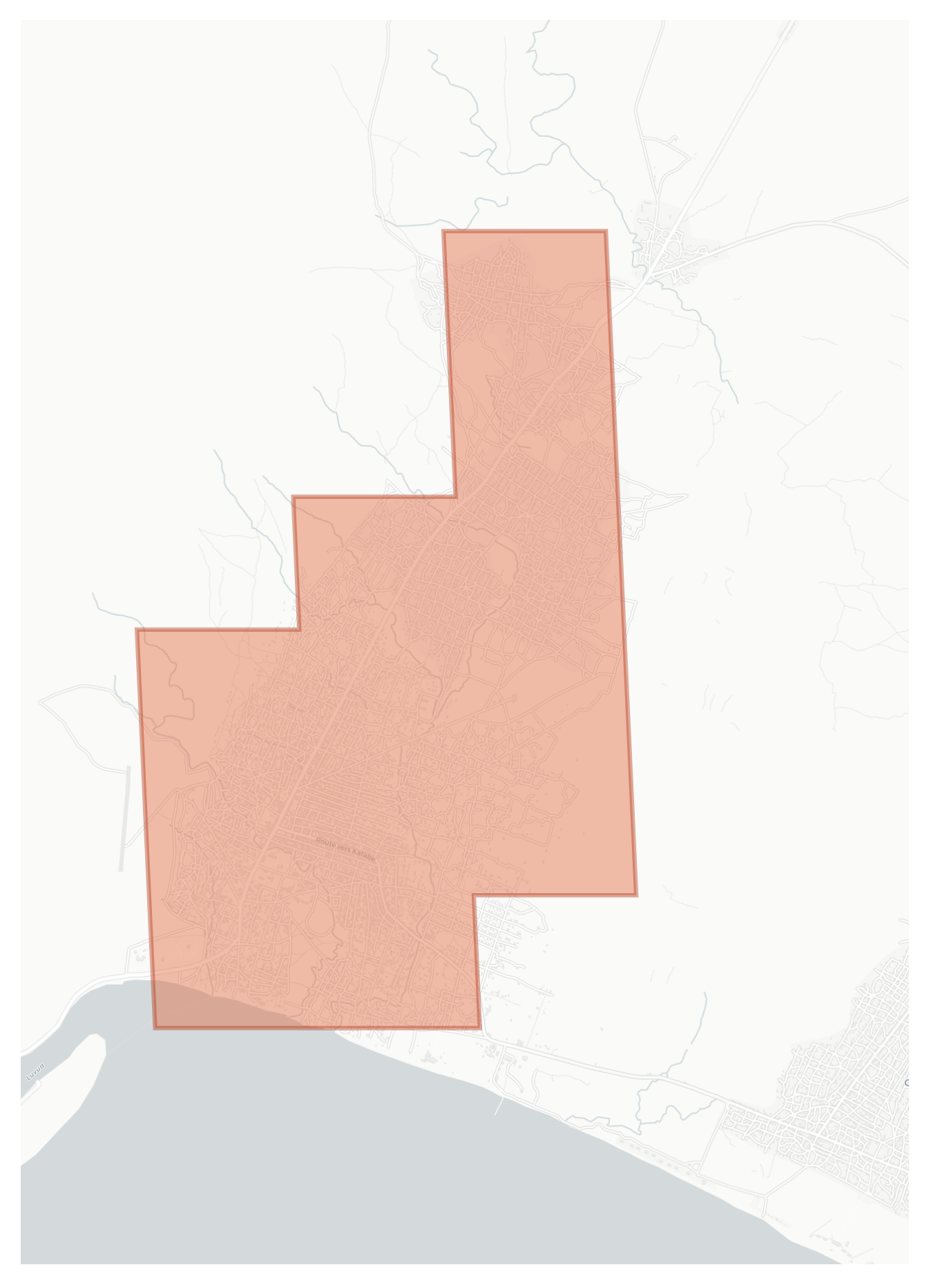 Pweto geographic map