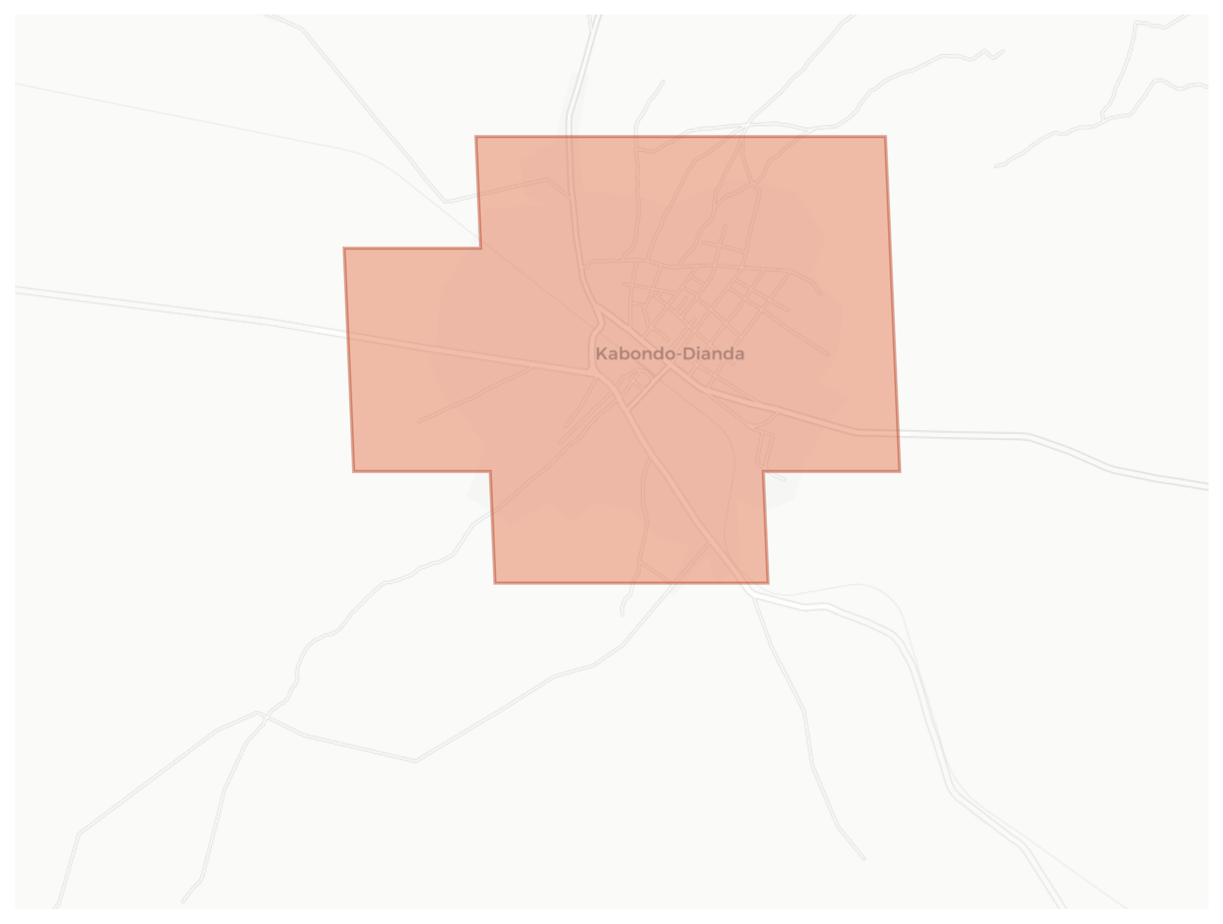 Kabondo-Dianda geographic map