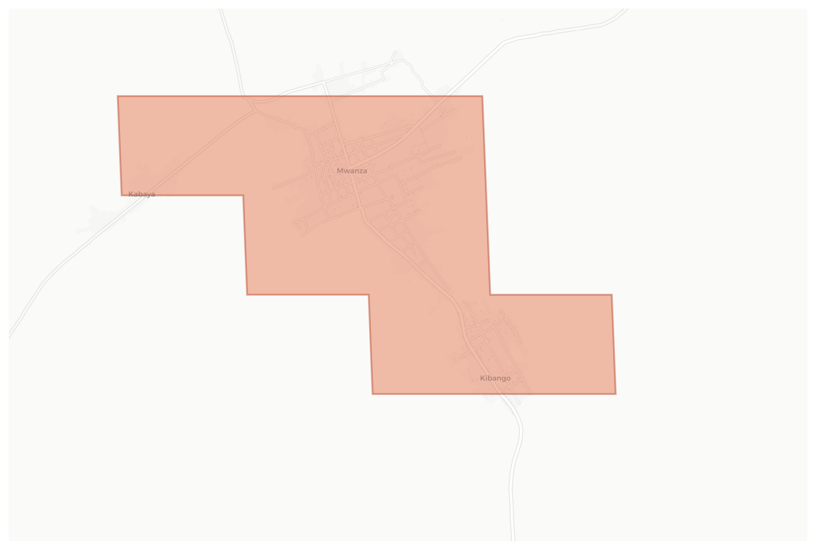 Kibango geographic map