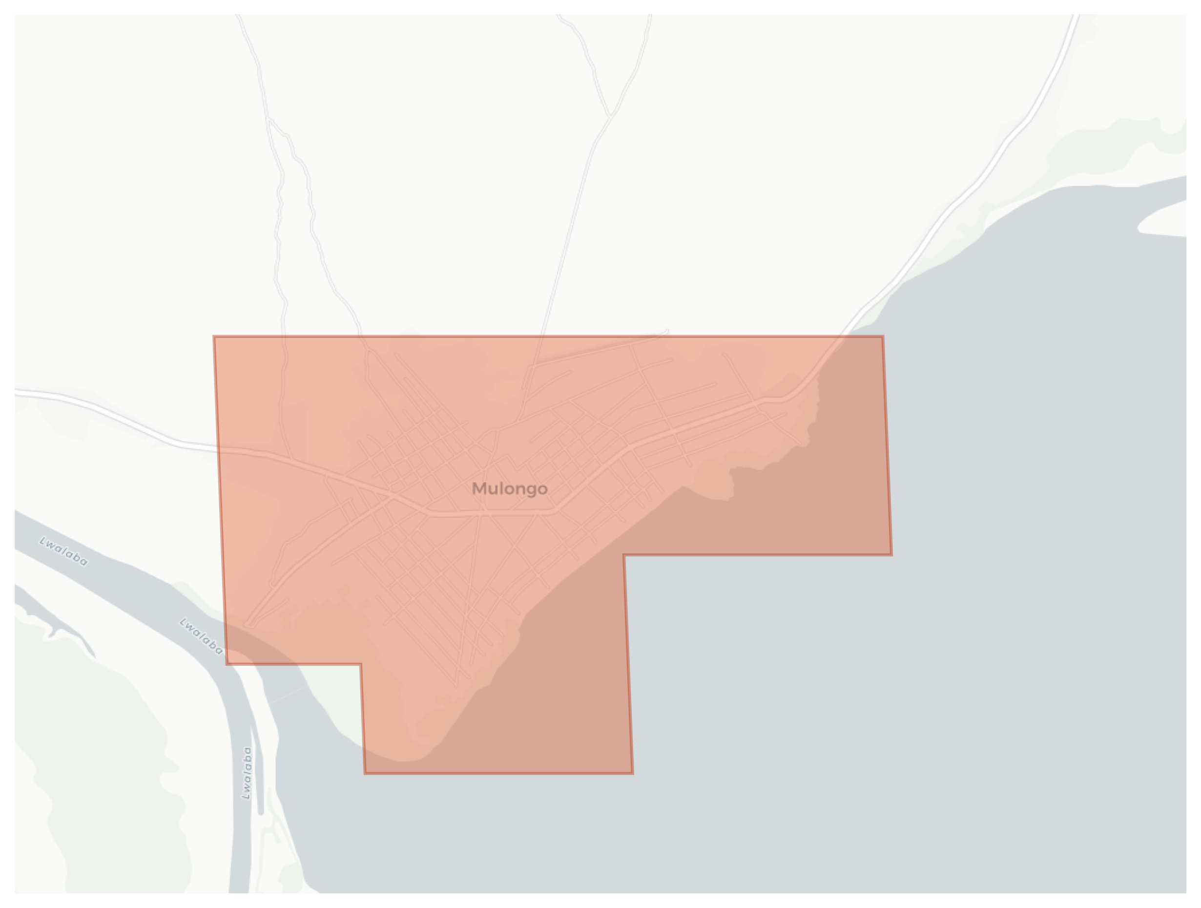 Mulongo geographic map