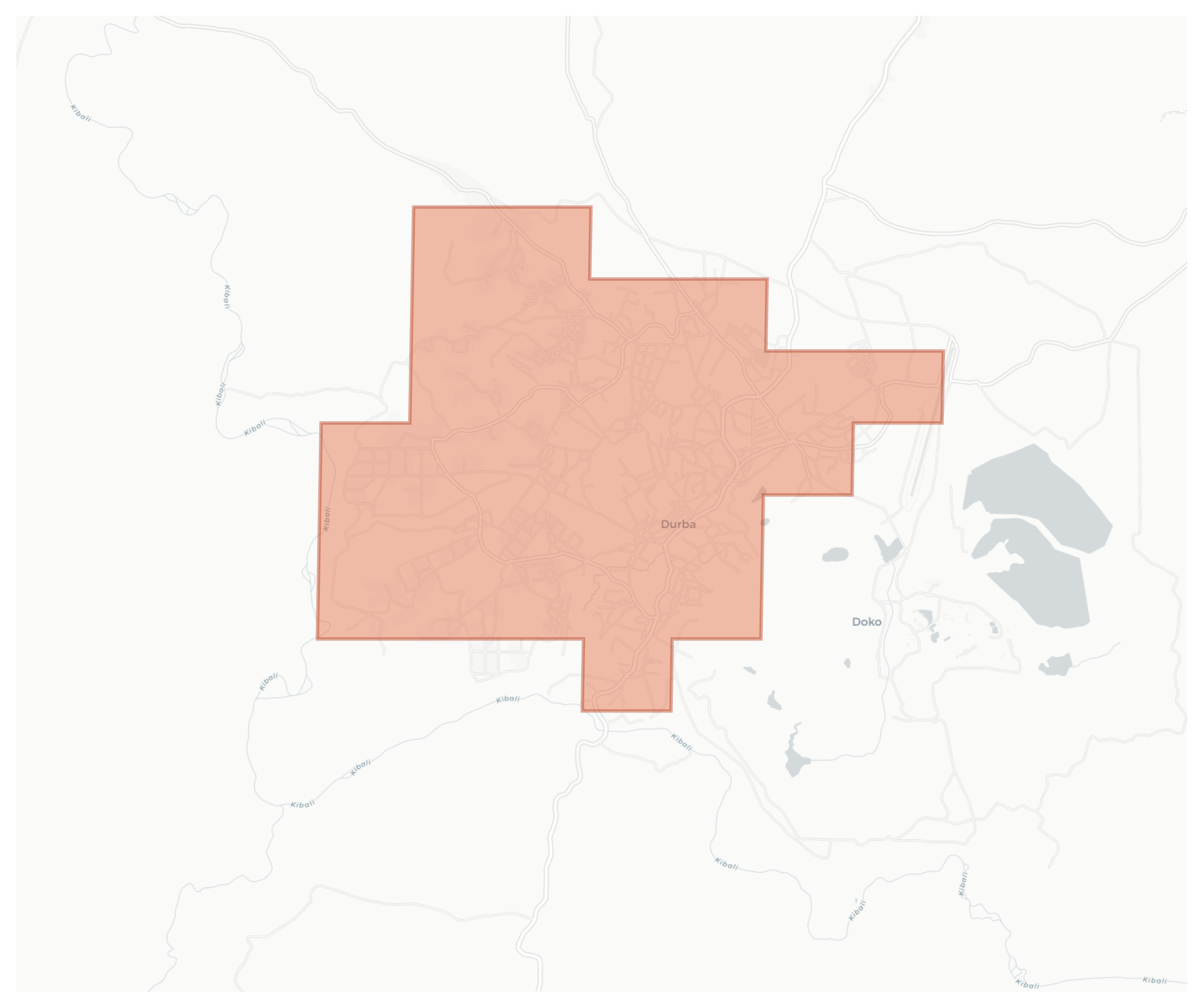 Durba geographic map
