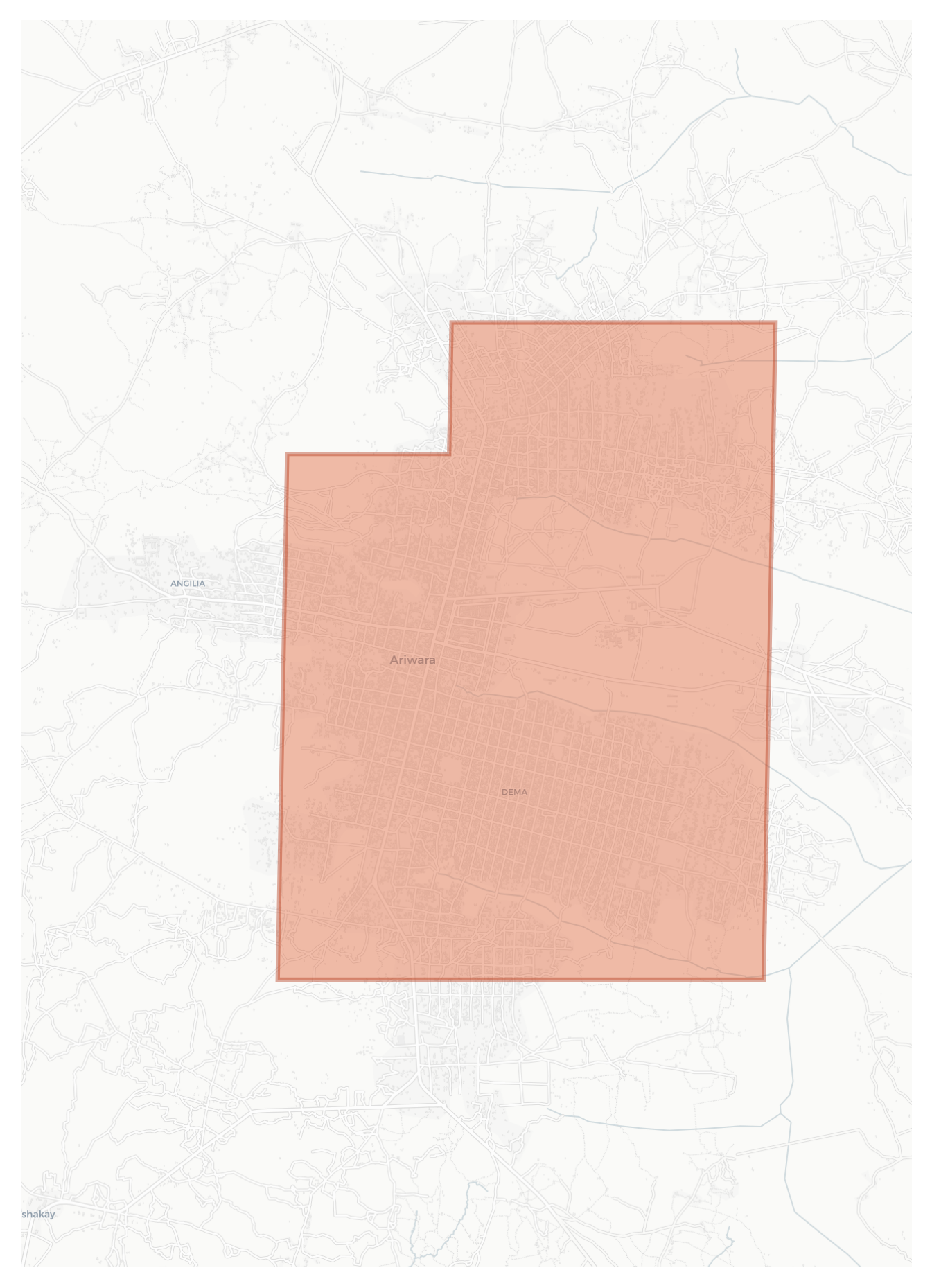 Ariwara geographic map