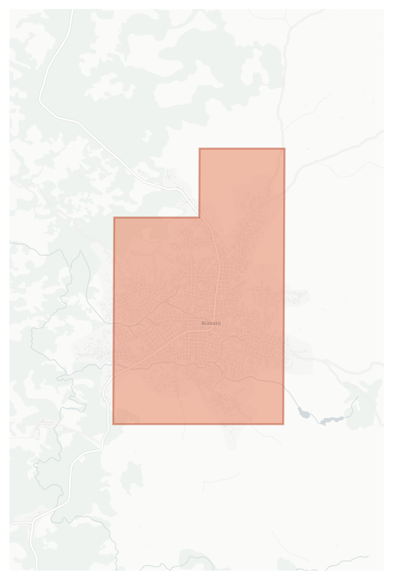 Biakato geographic map