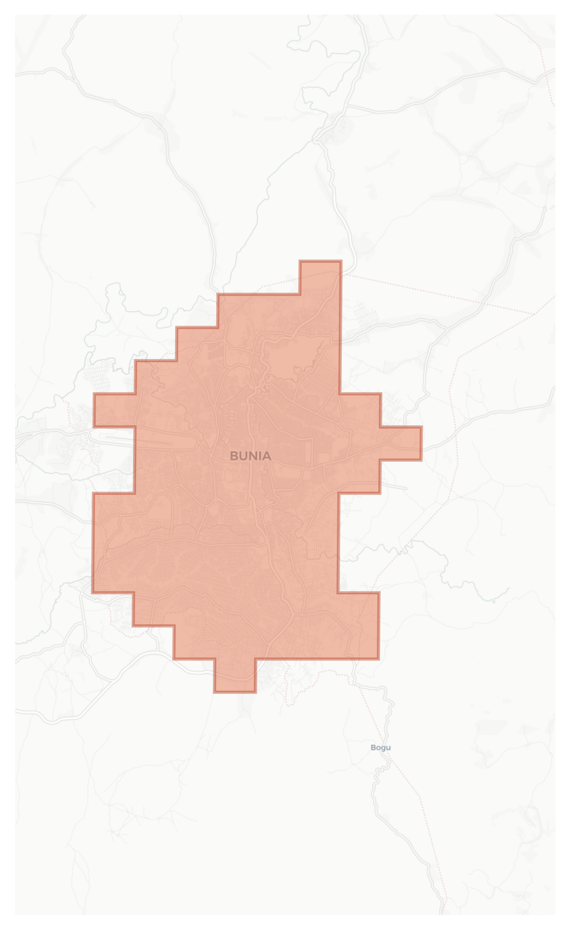 Bunia geographic map