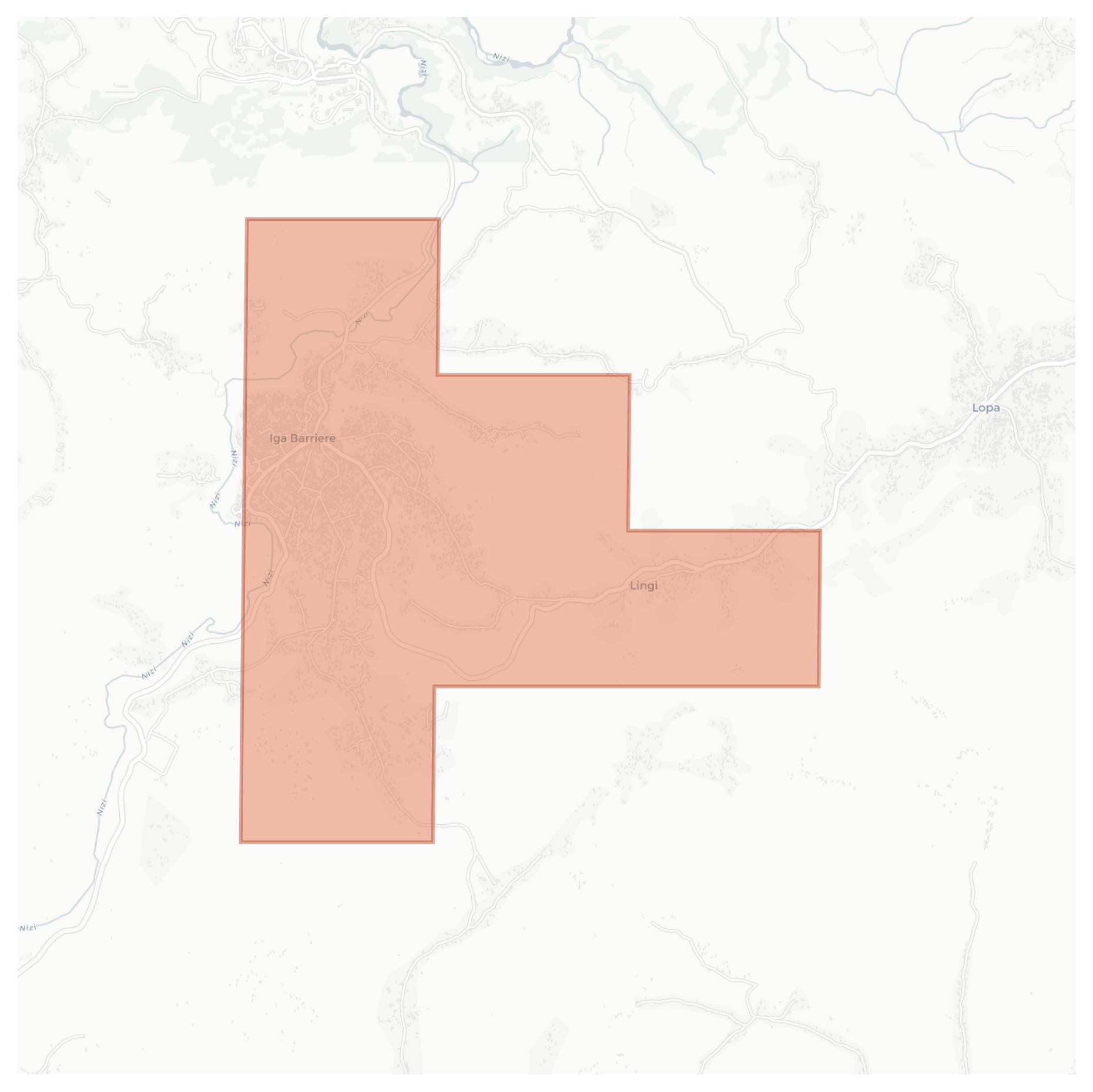 Lingi geographic map