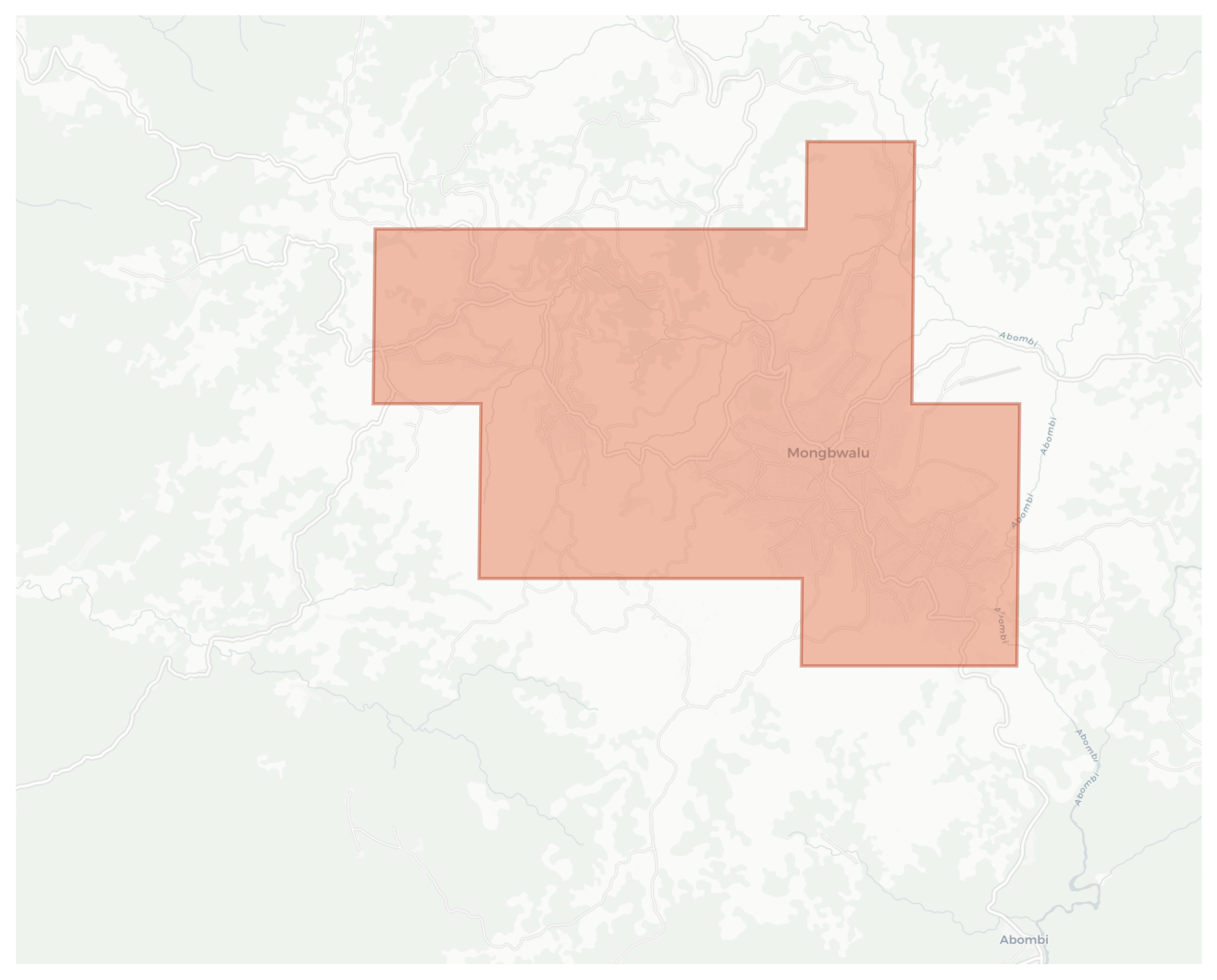 Mongbwalu geographic map