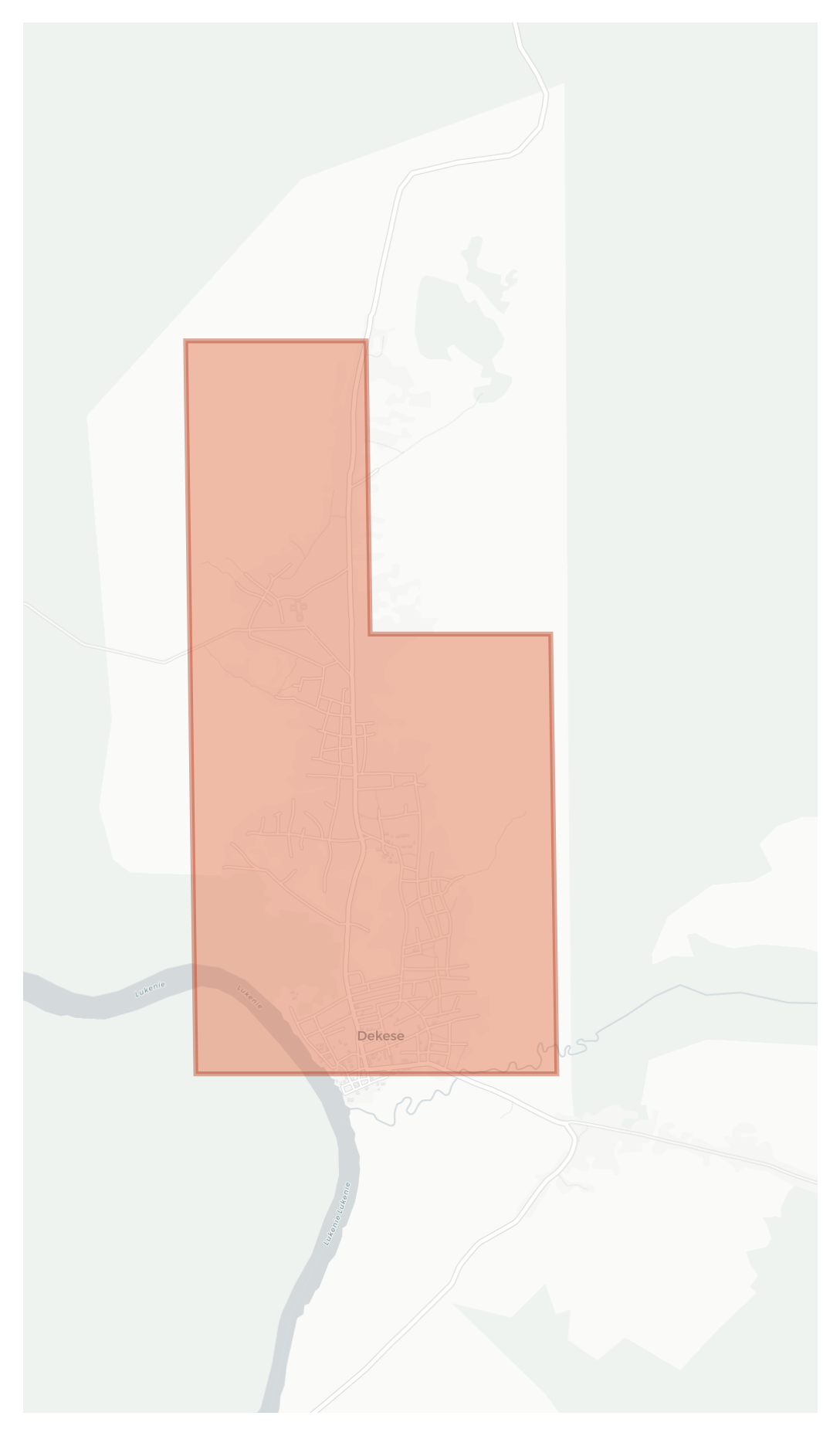 Dekese geographic map