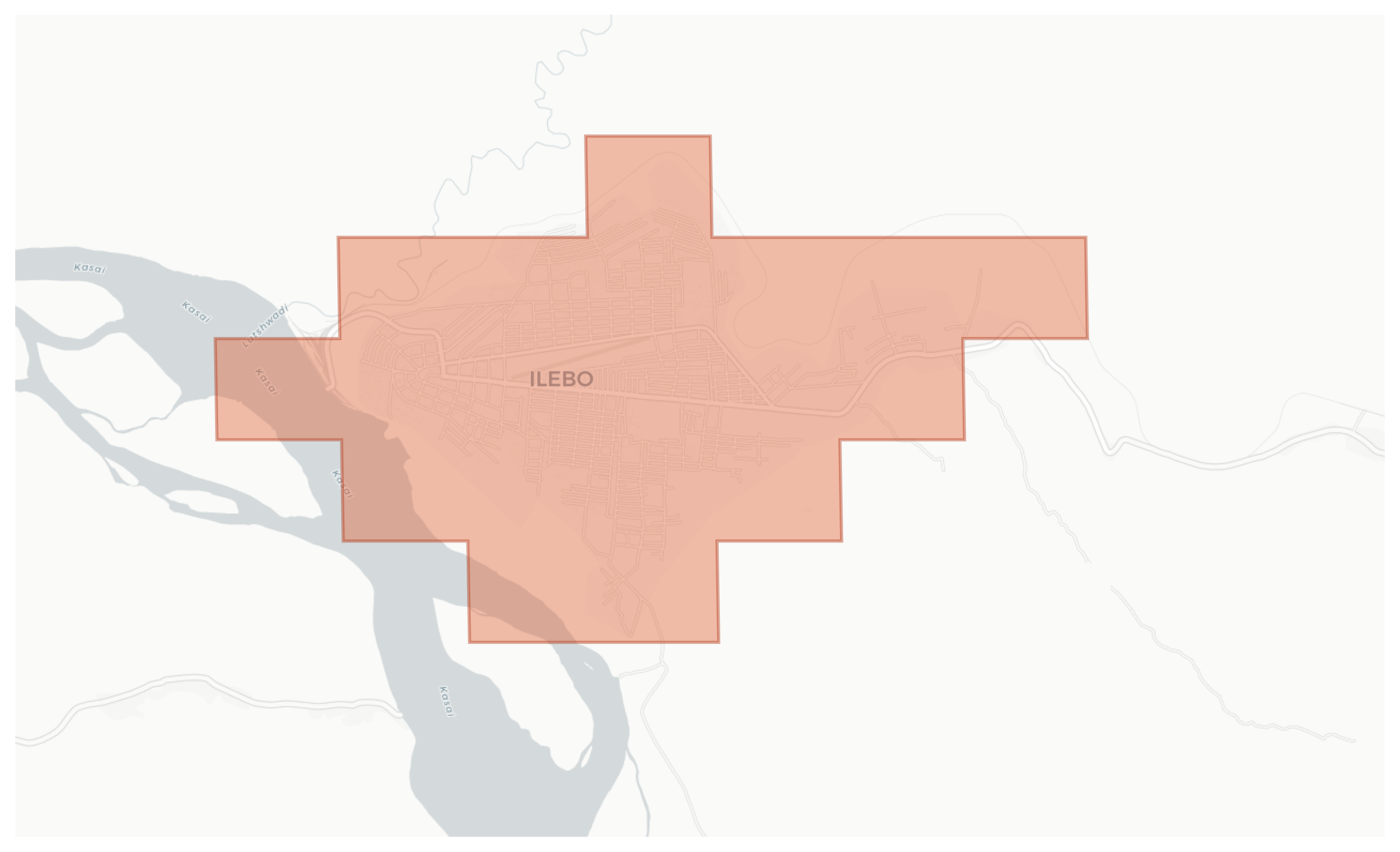 Ilebo geographic map