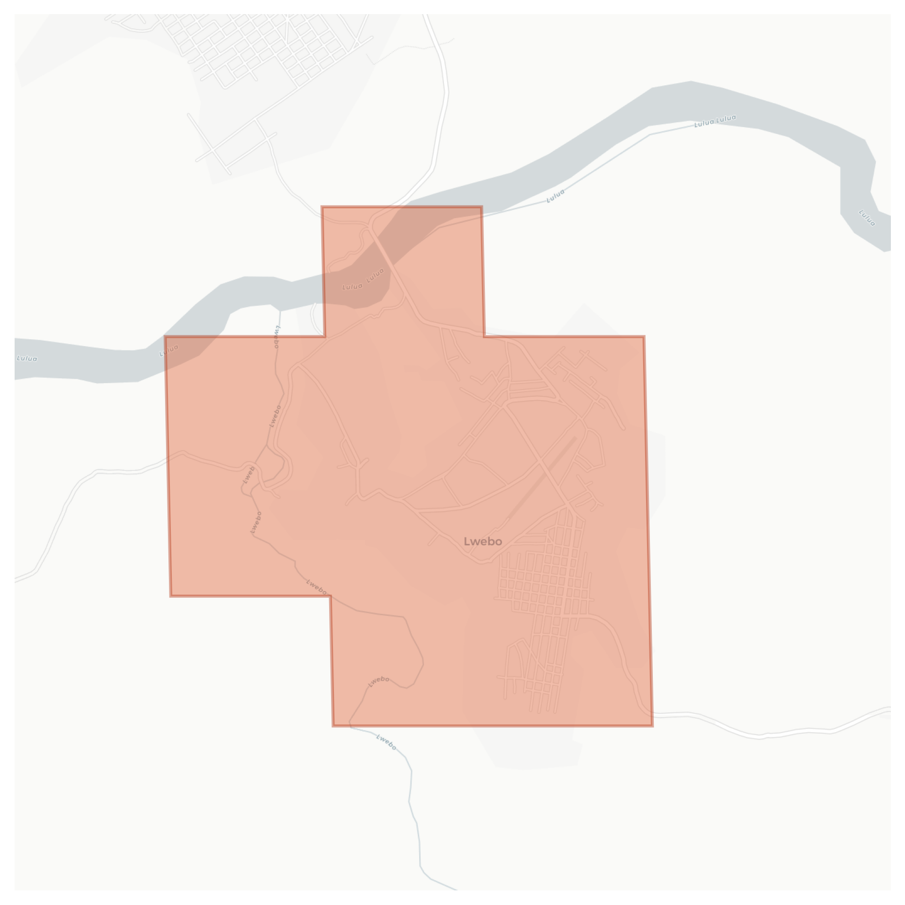 Lwebo geographic map