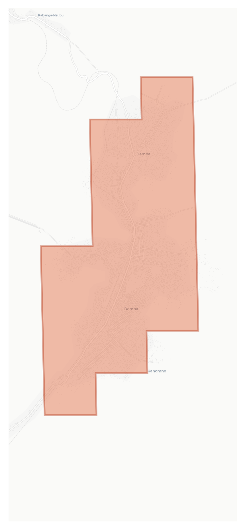 Demba geographic map