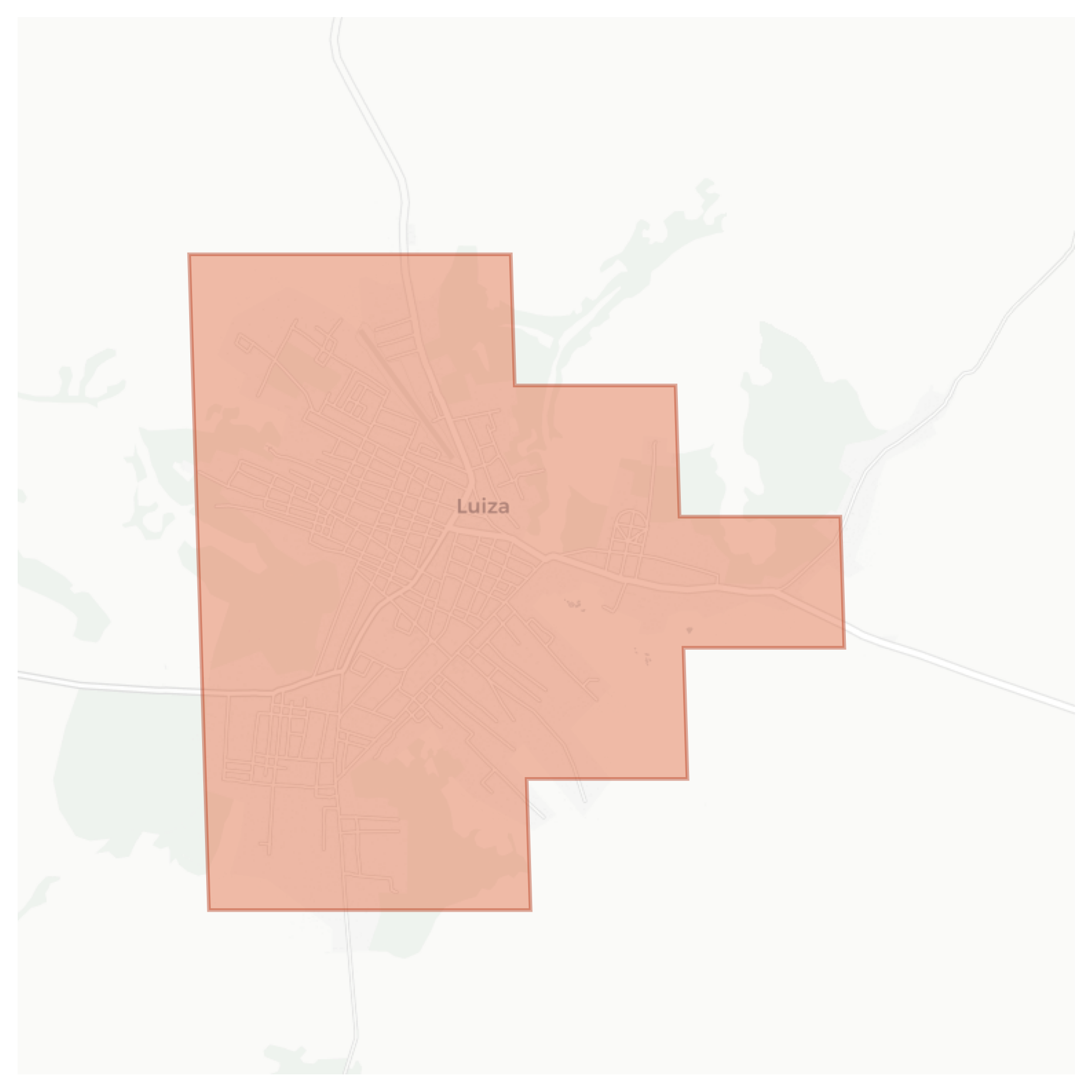 Luiza geographic map