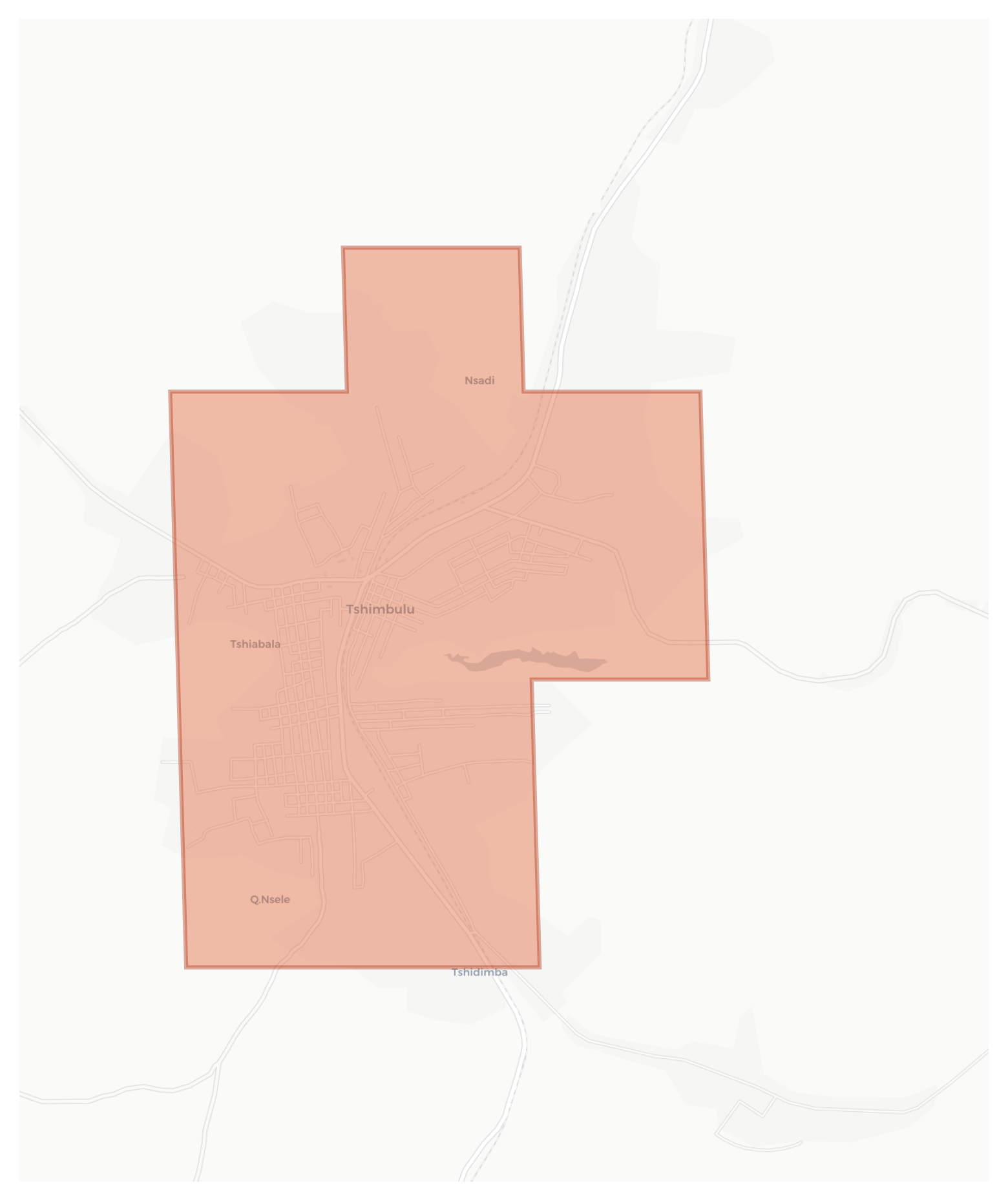 Tshimbulu geographic map