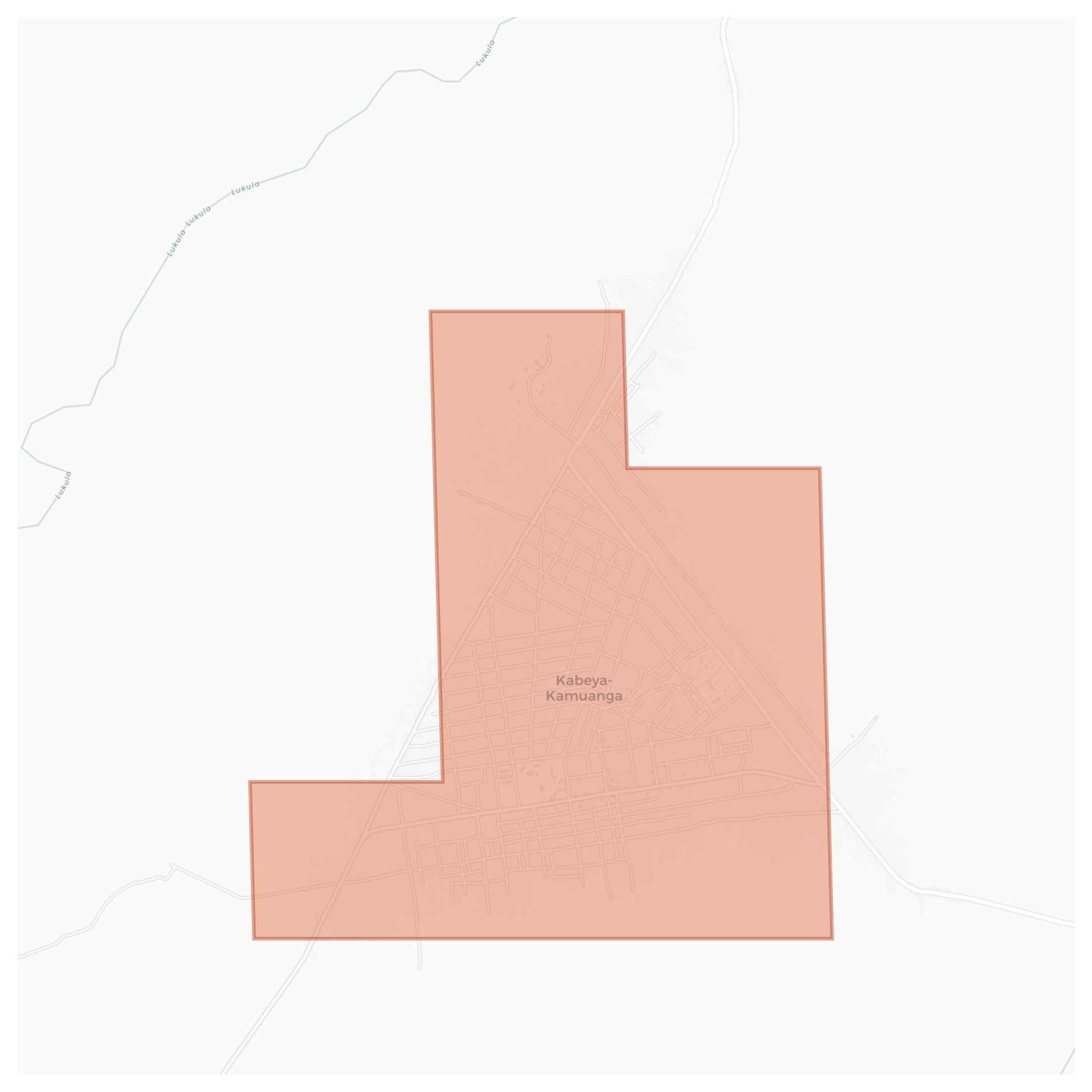 Kabeya-Kamuanga geographic map