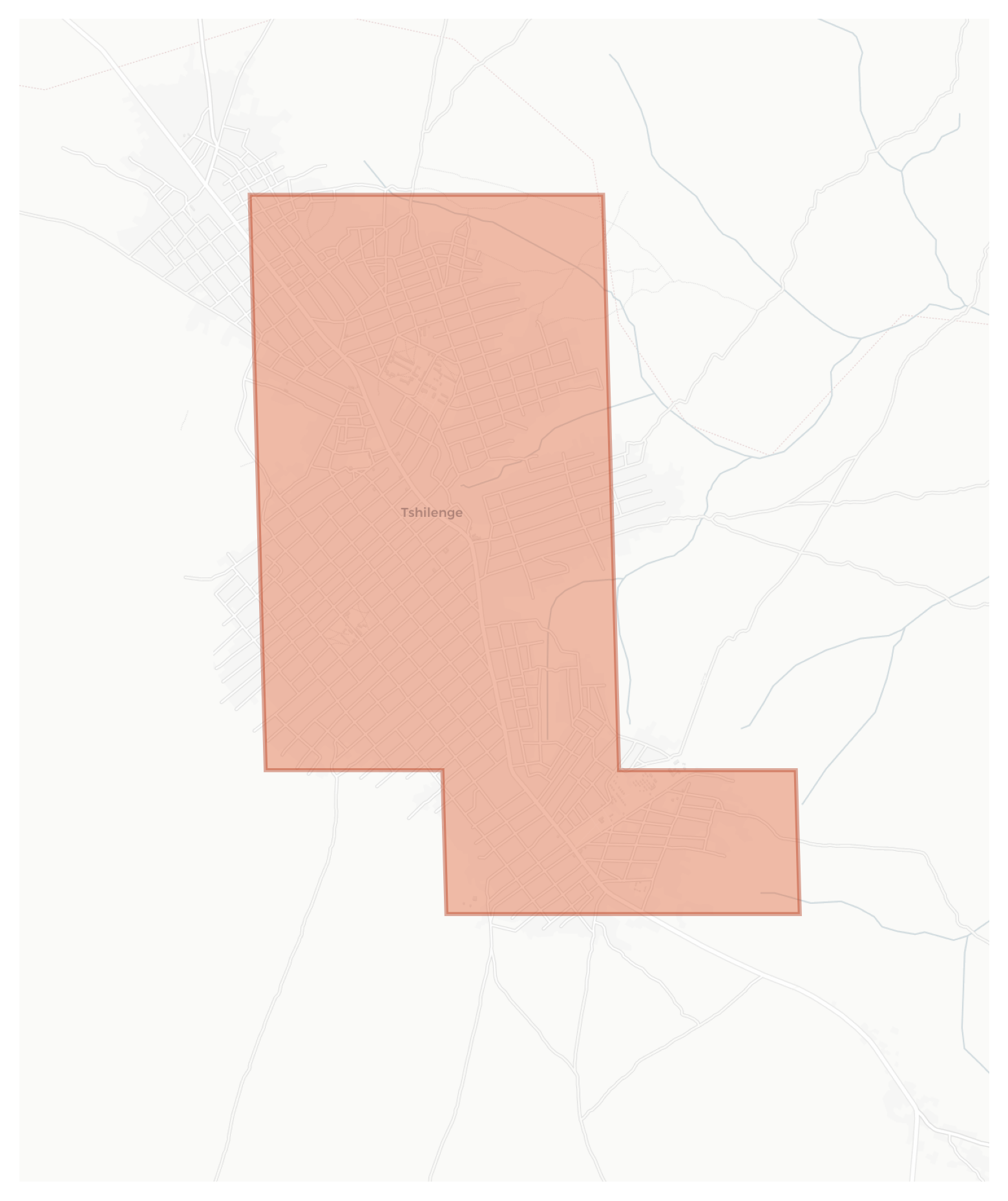 Tshilenge geographic map