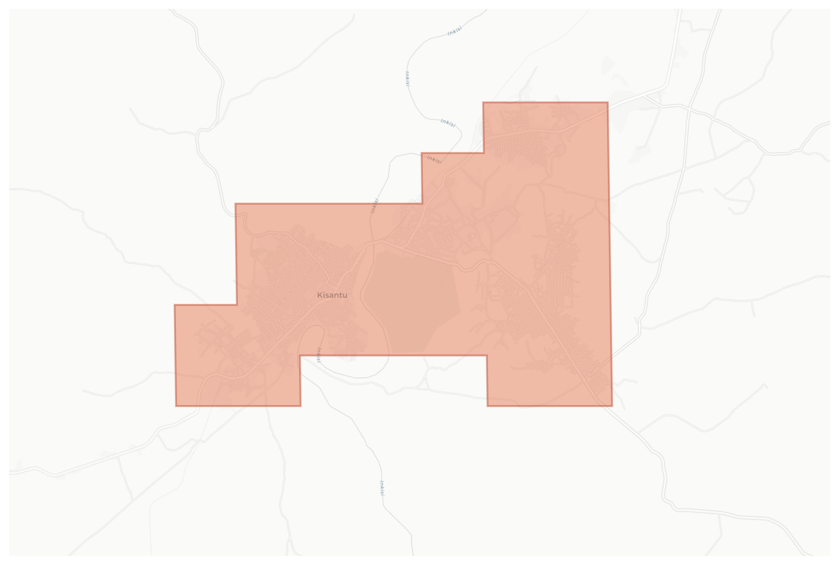 Kisantu geographic map
