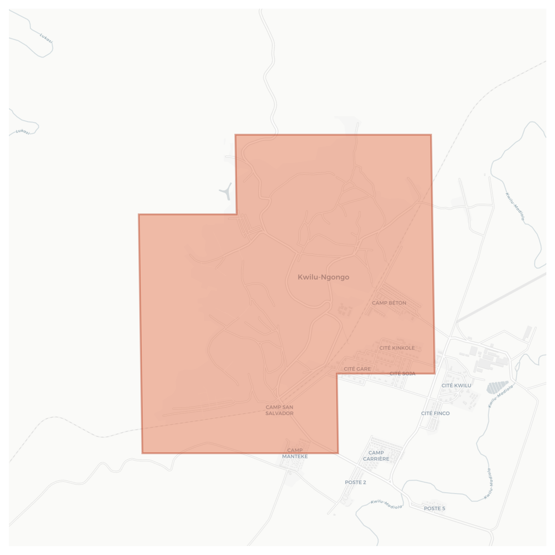 Kwilu-Ngongo geographic map