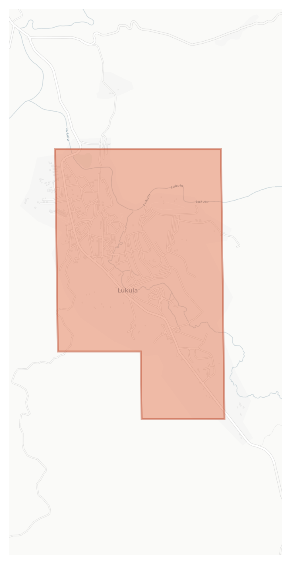 Lukula geographic map