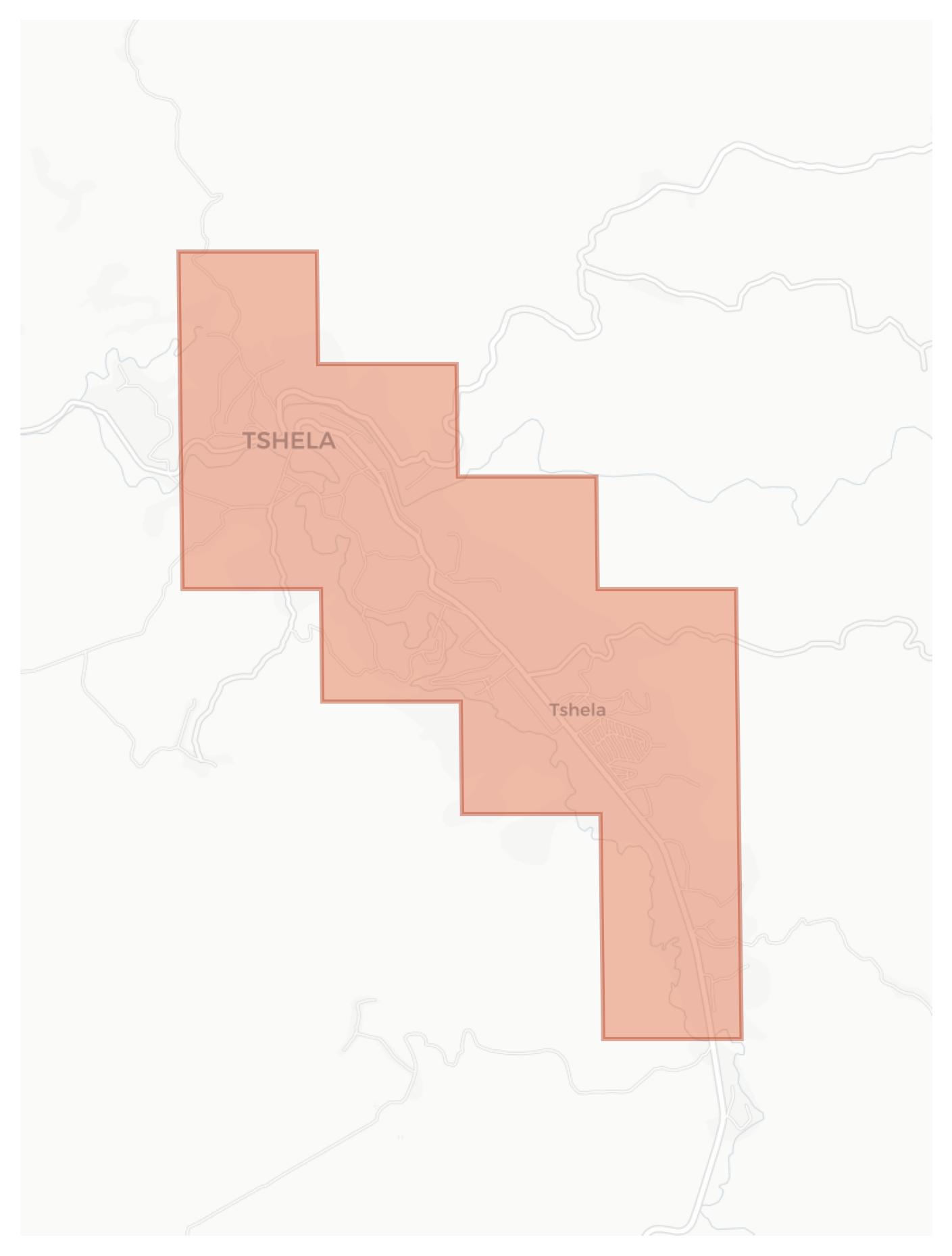 Tshela geographic map