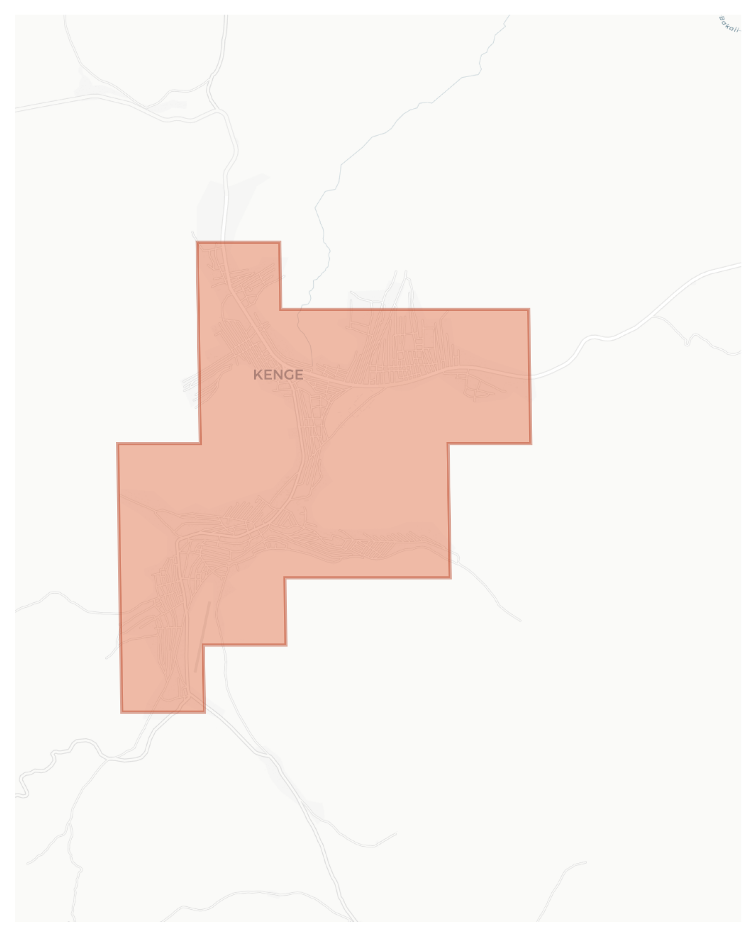 Kenge geographic map