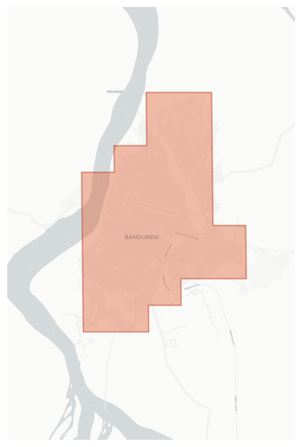 Bandundu geographic map