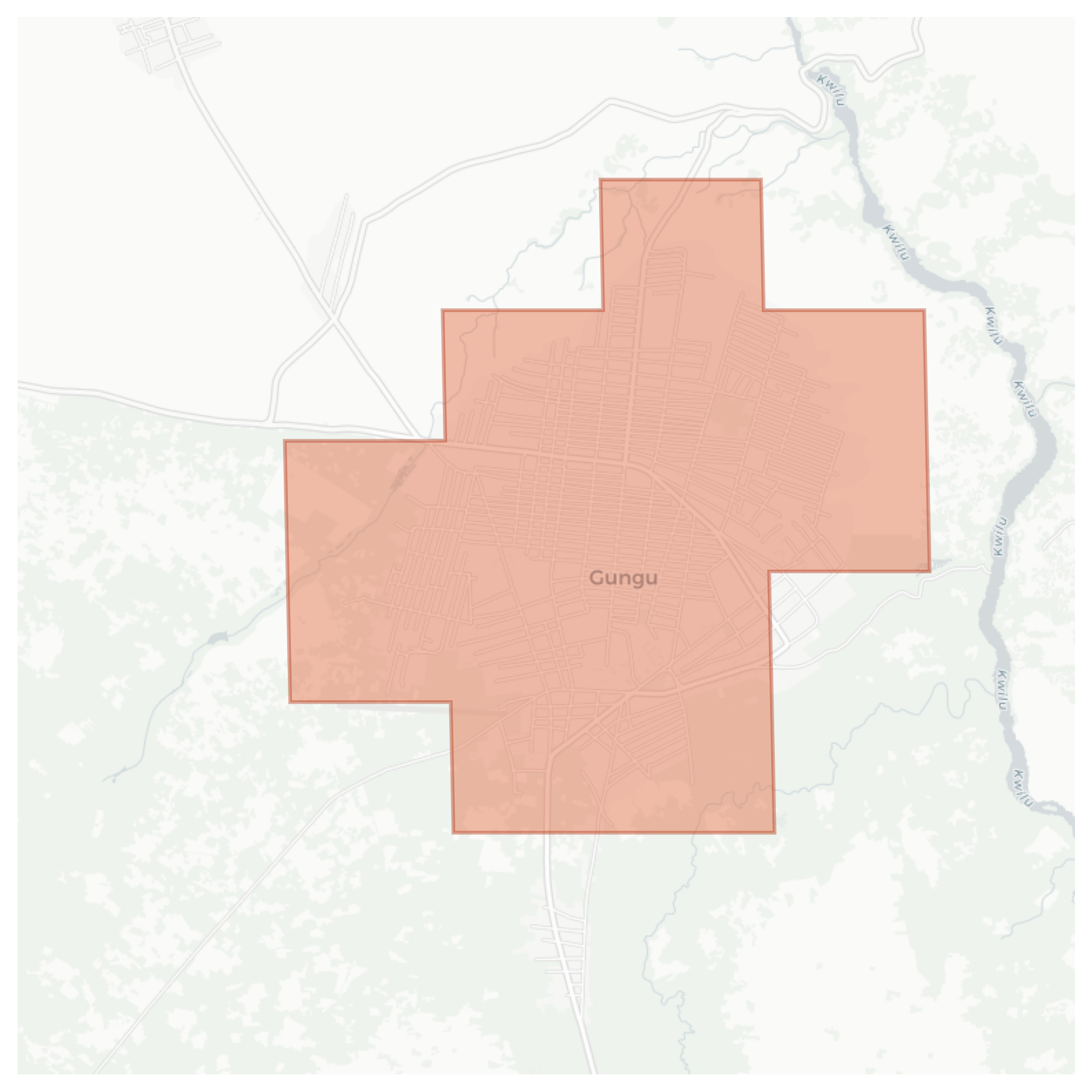 Gungu geographic map