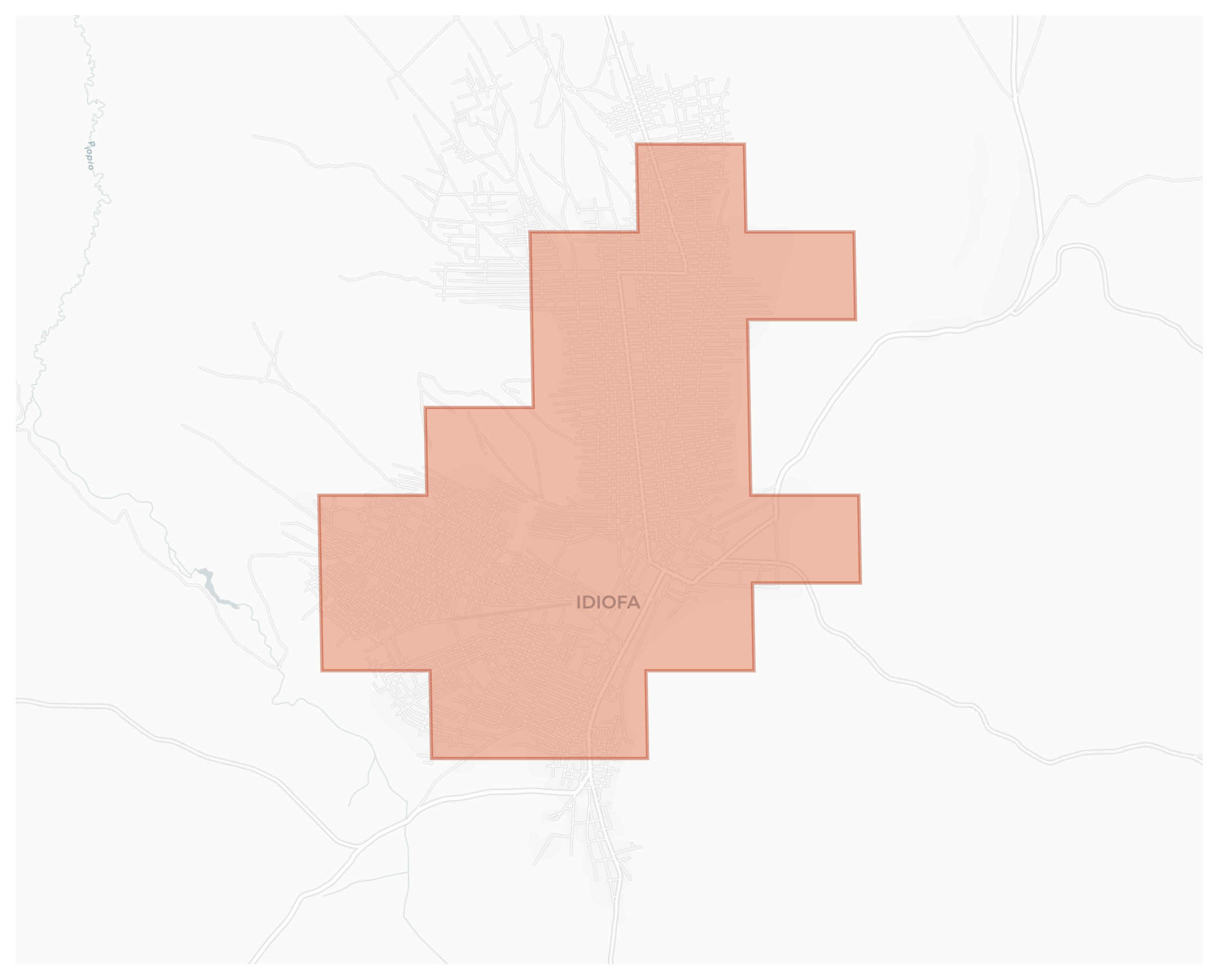 Idiofa geographic map