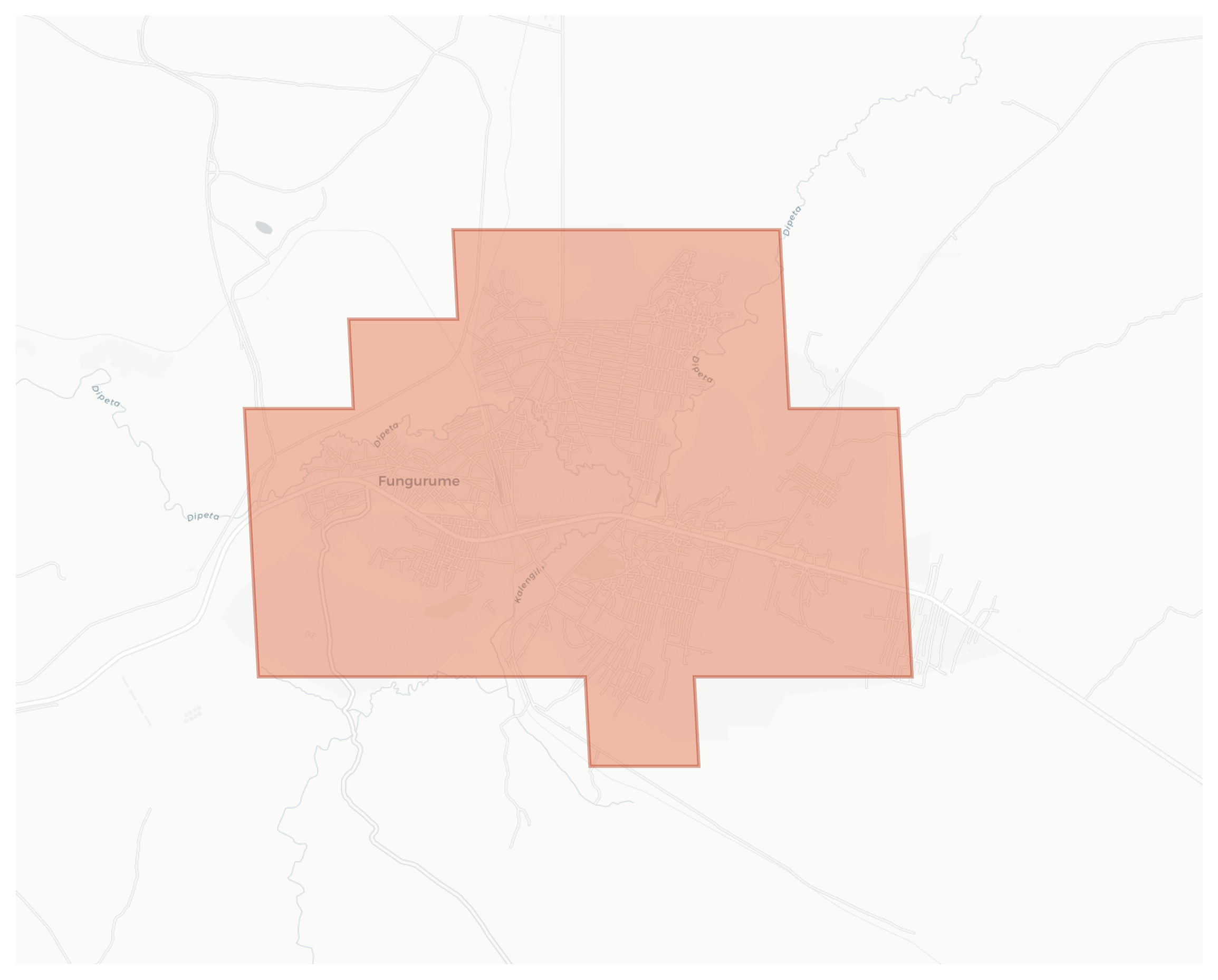 Fungurume geographic map