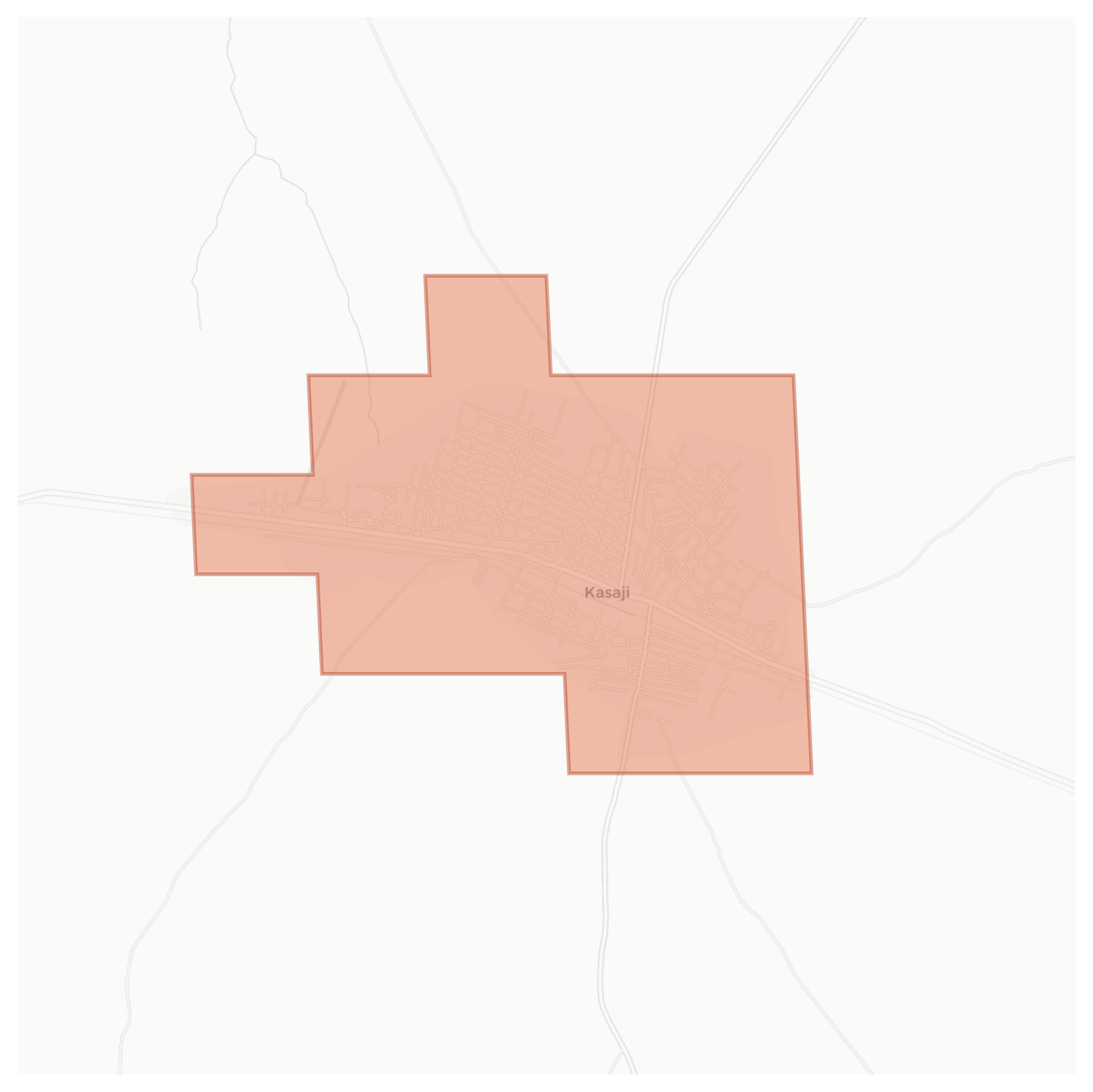 Kasaji geographic map