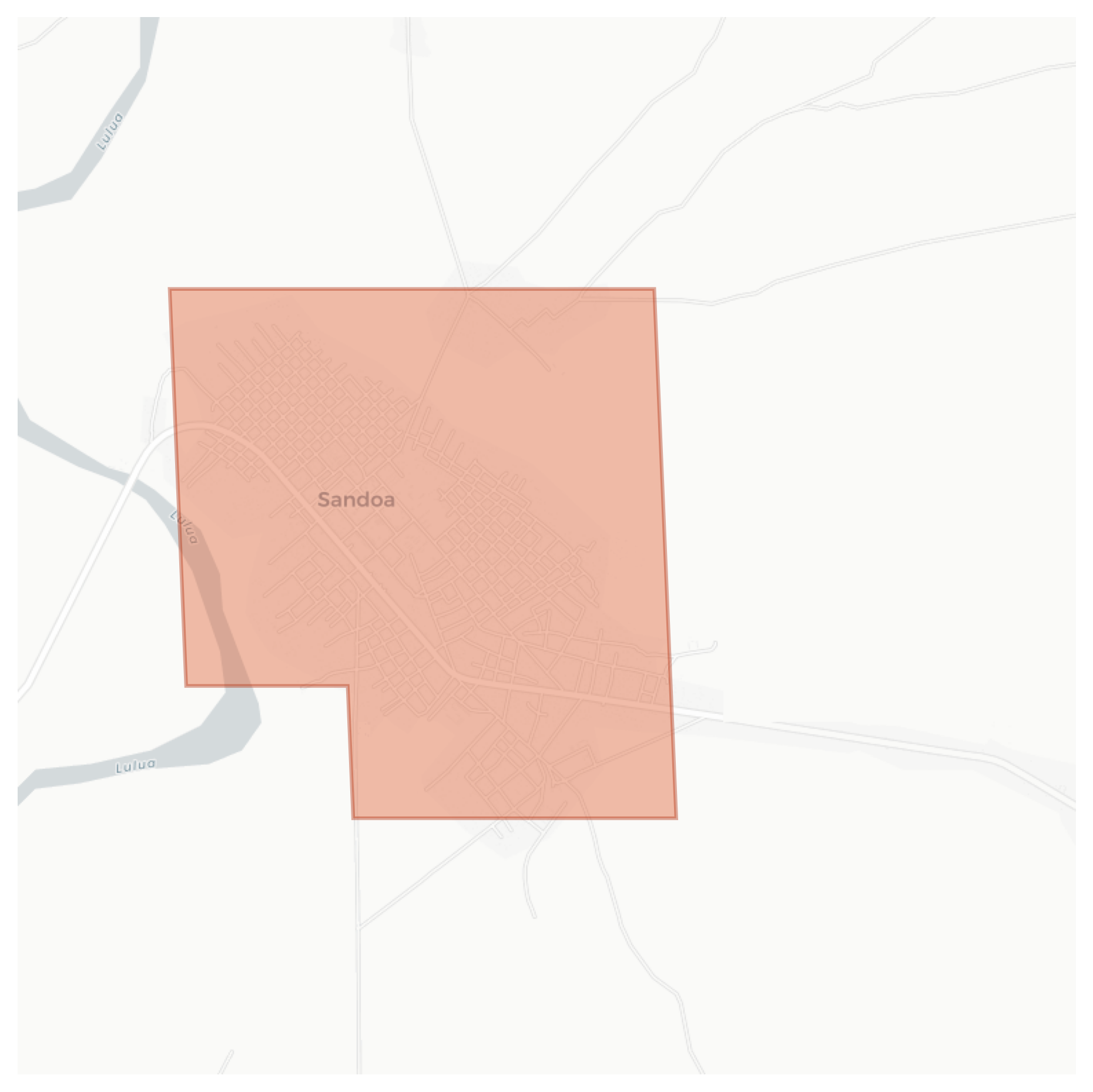 Sandoa geographic map