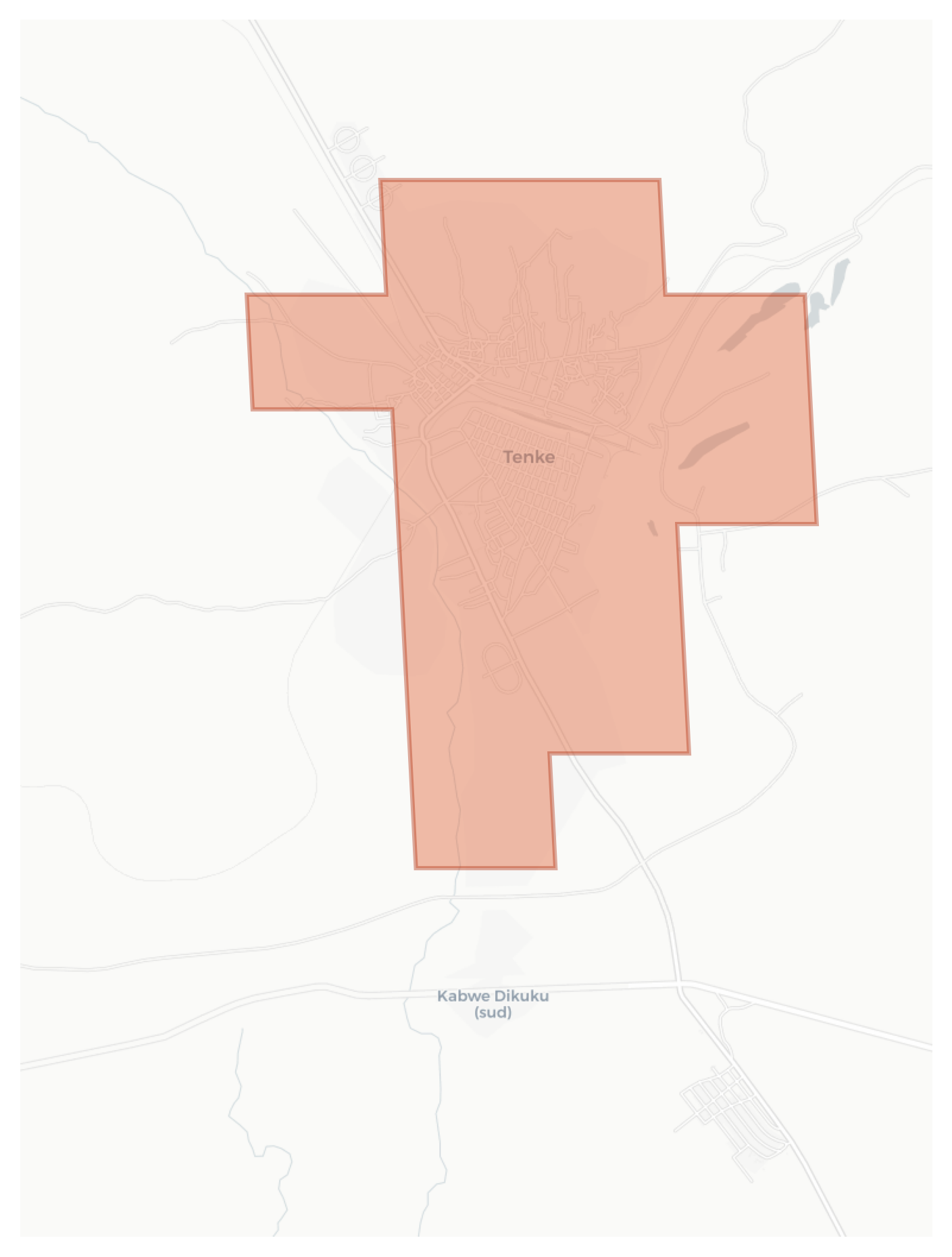 Tenke geographic map