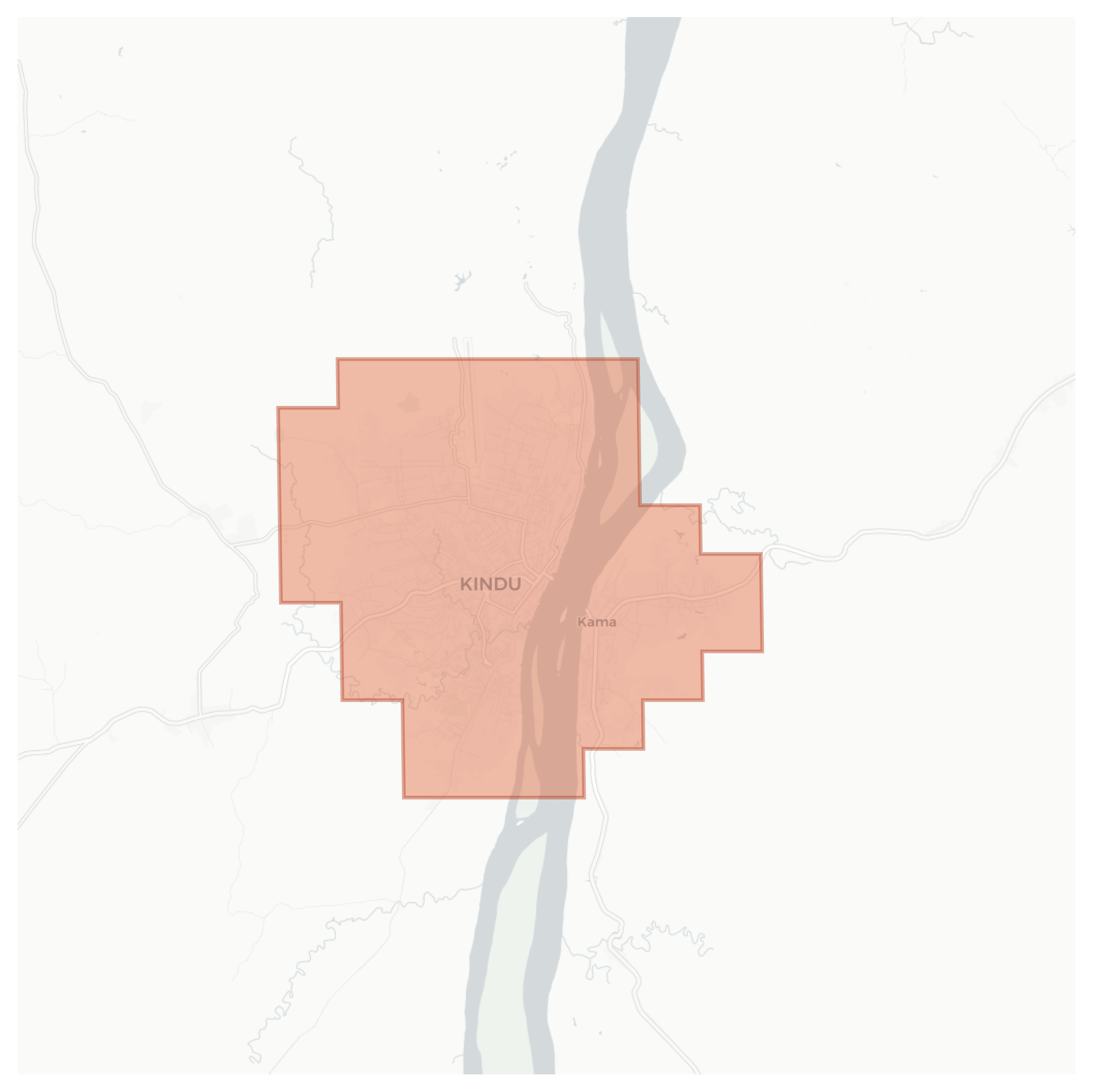 Kindu geographic map