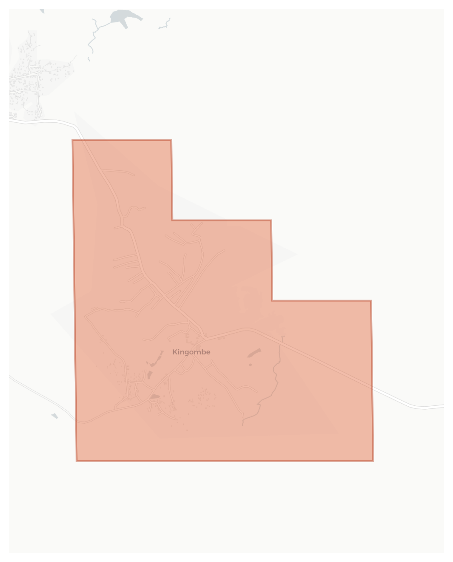 Kingombe geographic map